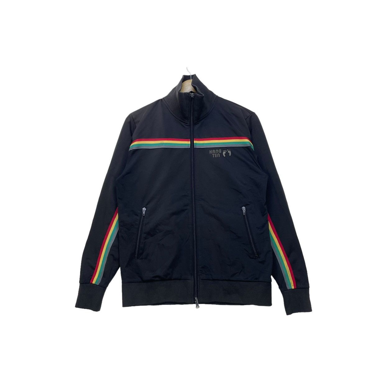 Bob Marley × Hang Ten × Rap Tees 💥Vintage Faded 90s Hang Ten Rastafari Tracktop Jacket Size US M / EU 48-50 / 2 - 1 Thumbnail