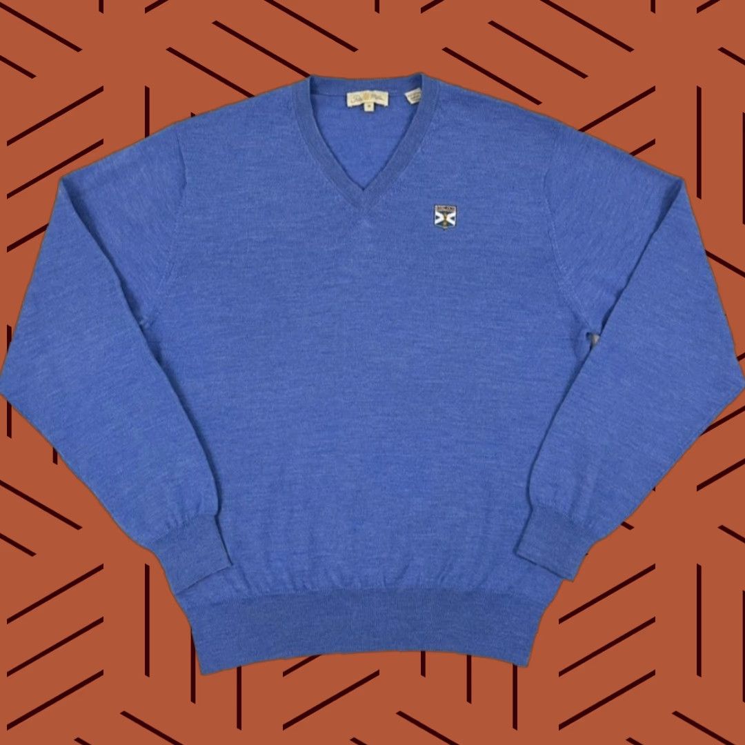 Peter Millar Peter Millar Merino Wool Sweater Men Medium Blue Kinloch Golf Club Preppy Jumper Pullover Knit Embroidered Logo Classic Outdoor Preppy Mens Size US M / EU 48-50 / 2 - 1 Thumbnail