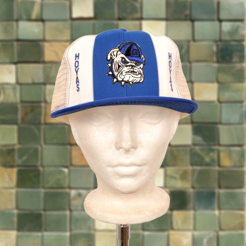 Vintage VINTAGE AJD Georgetown Hoyas Cap Hat Blue Snapback Adjustable L 80s 90s Size ONE SIZE - 1 Thumbnail