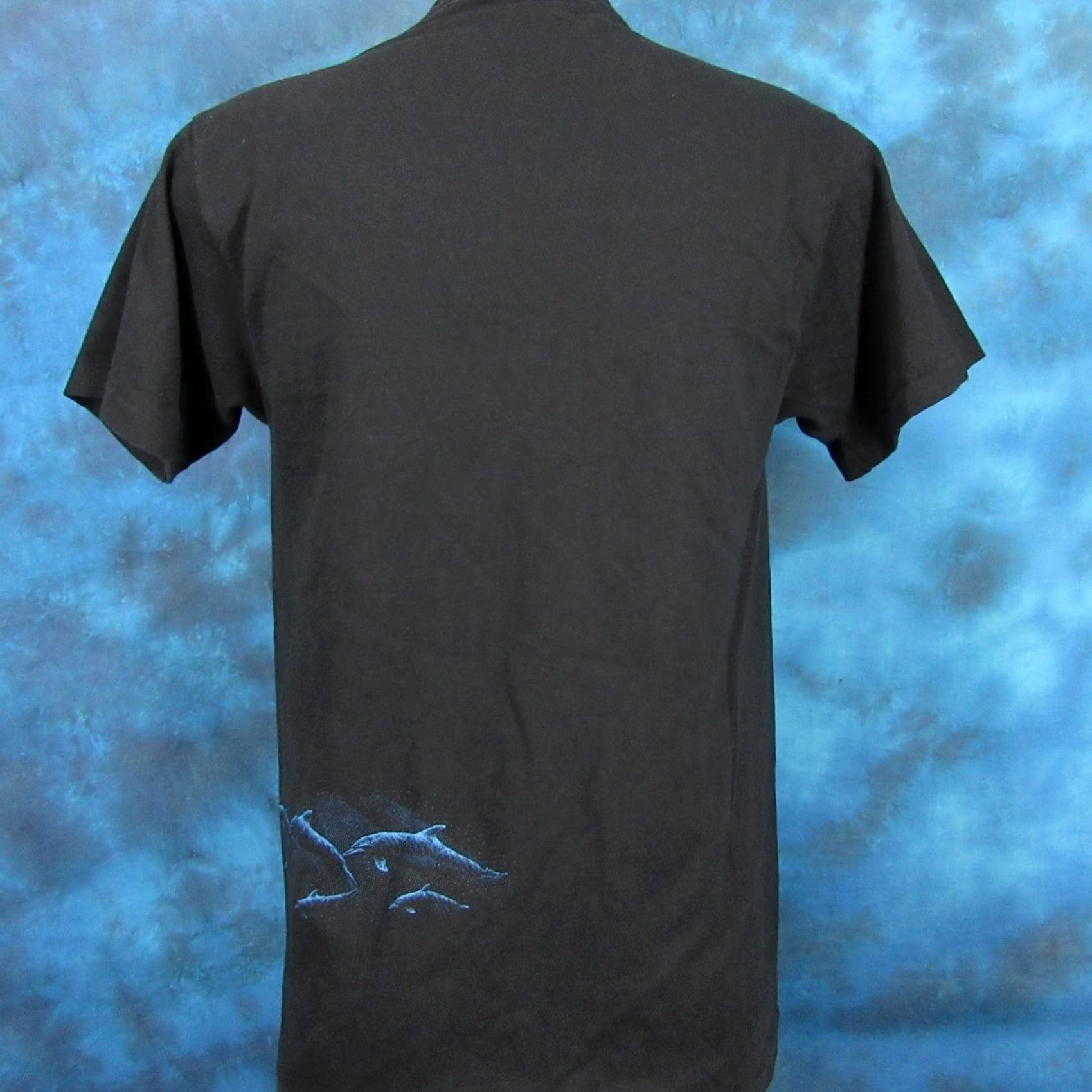 Vintage vtg Myrtle Beach Dolphin Ocean Wrap-Around Print T-Shirt M Mens Black 90s 80s Shirt Size US M / EU 48-50 / 2 - 4 Thumbnail