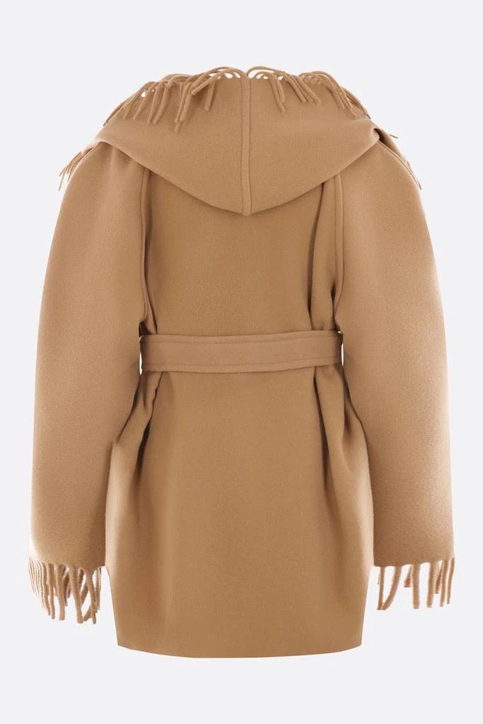 Balenciaga o1bcso1str1225 Fringe Jacket in Beige Size S / US 4 / IT 40 - 2 Thumbnail