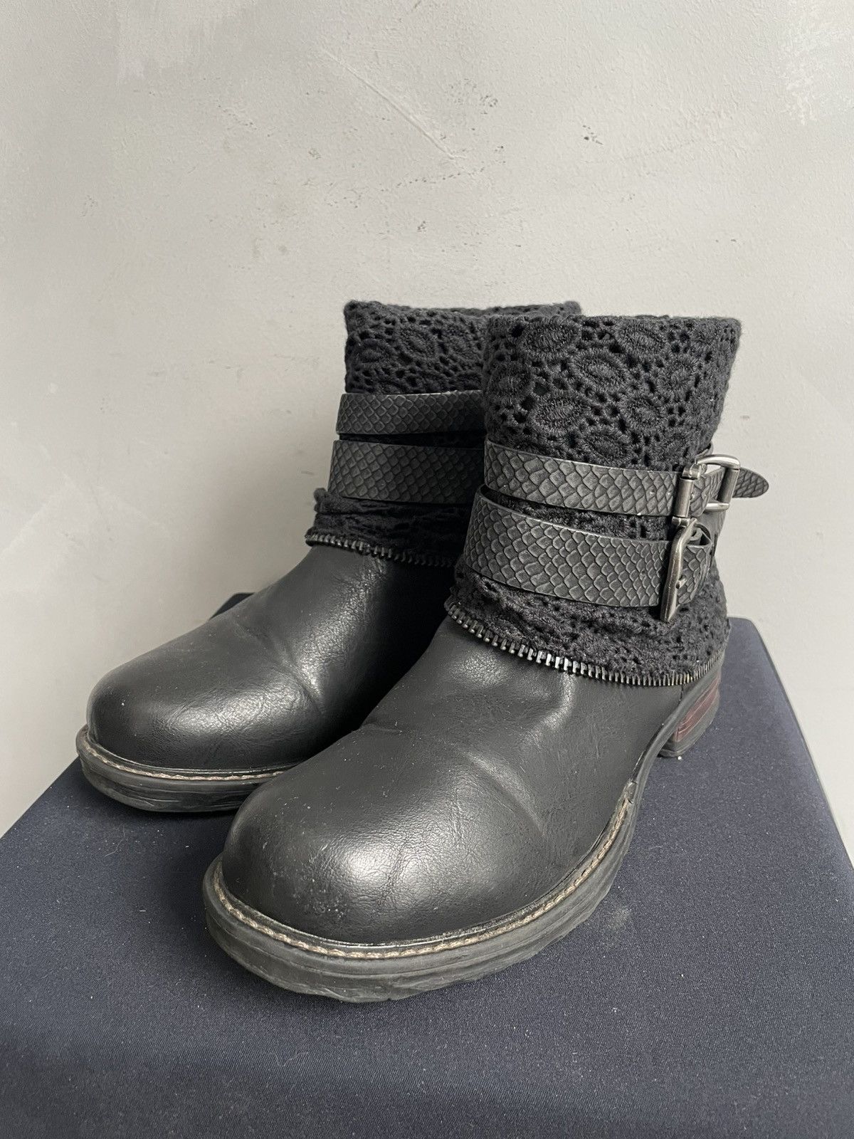 A.S.98 Vintage opium Belted Boots Leather A.S. 98 style Size US 7 / EU 40 - 6 Thumbnail