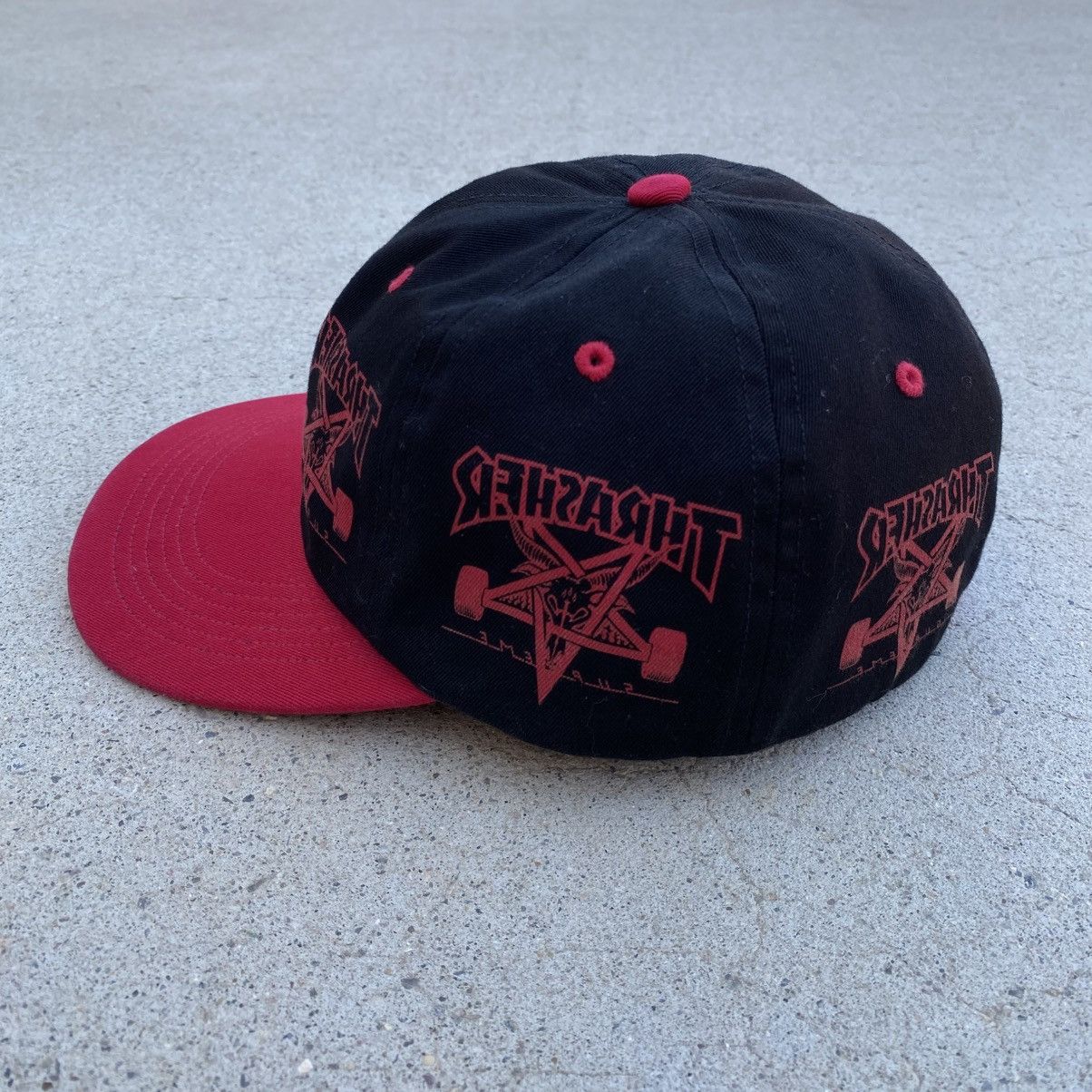 Supreme Supreme Thrasher 6-Panel Hat Black Red 2021 Size ONE SIZE - 2 Thumbnail