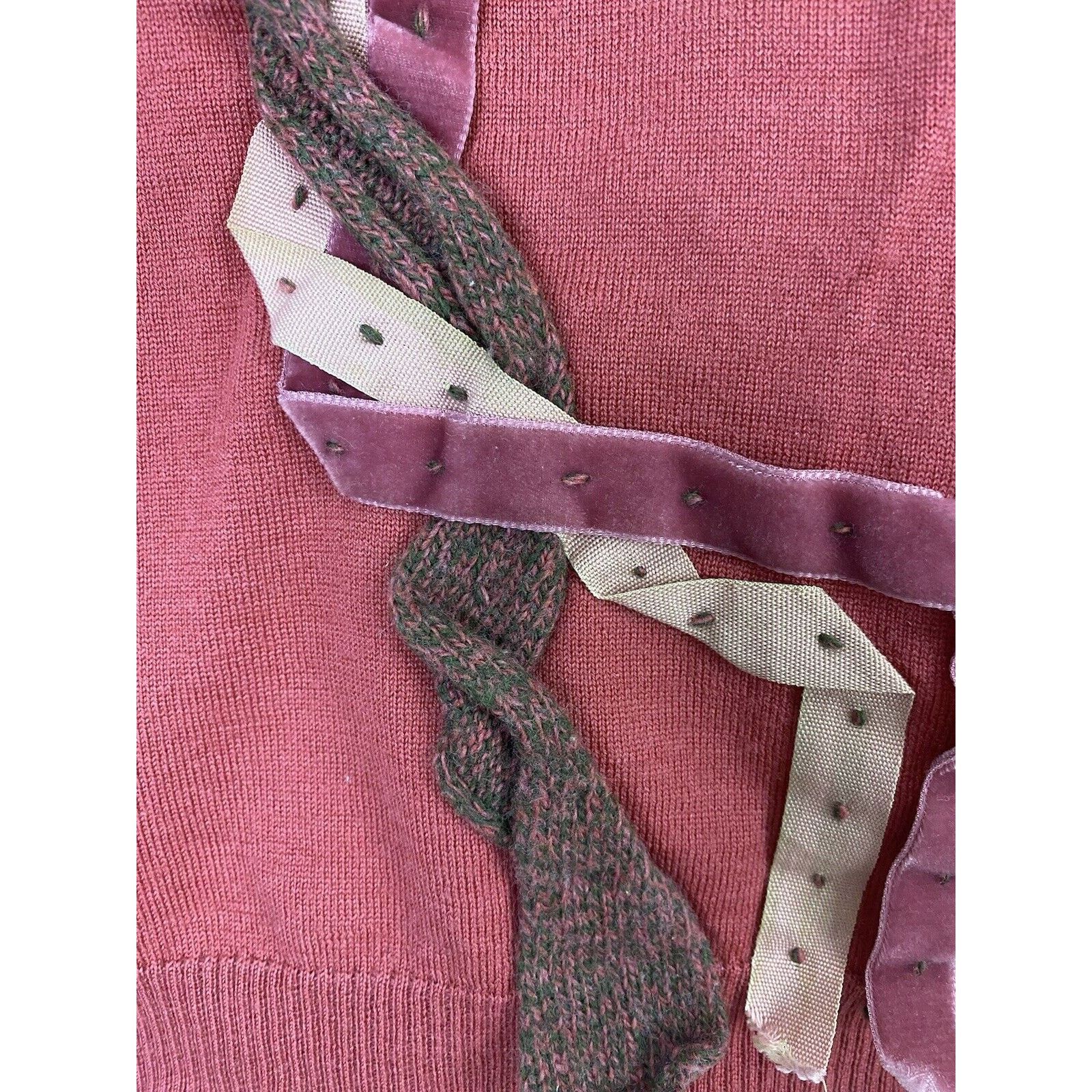 Moschino Moschino Cheap & Chic Wool Velvet Bow Camisole Blouse Pink Size M / US 6-8 / IT 42-44 - 5 Thumbnail