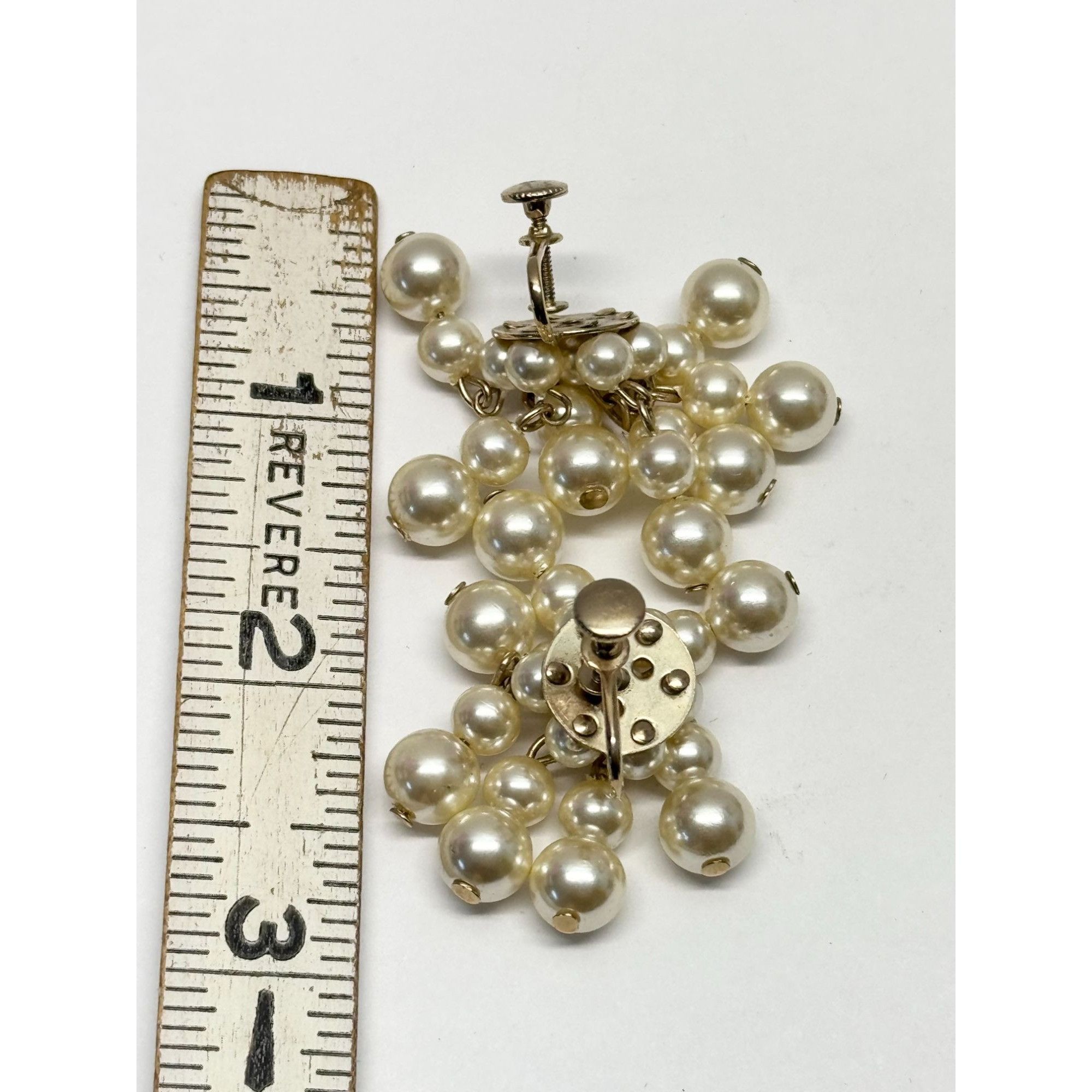 Vintage Vintage faux pearl dangle cluster earrings Size ONE SIZE - 6 Thumbnail