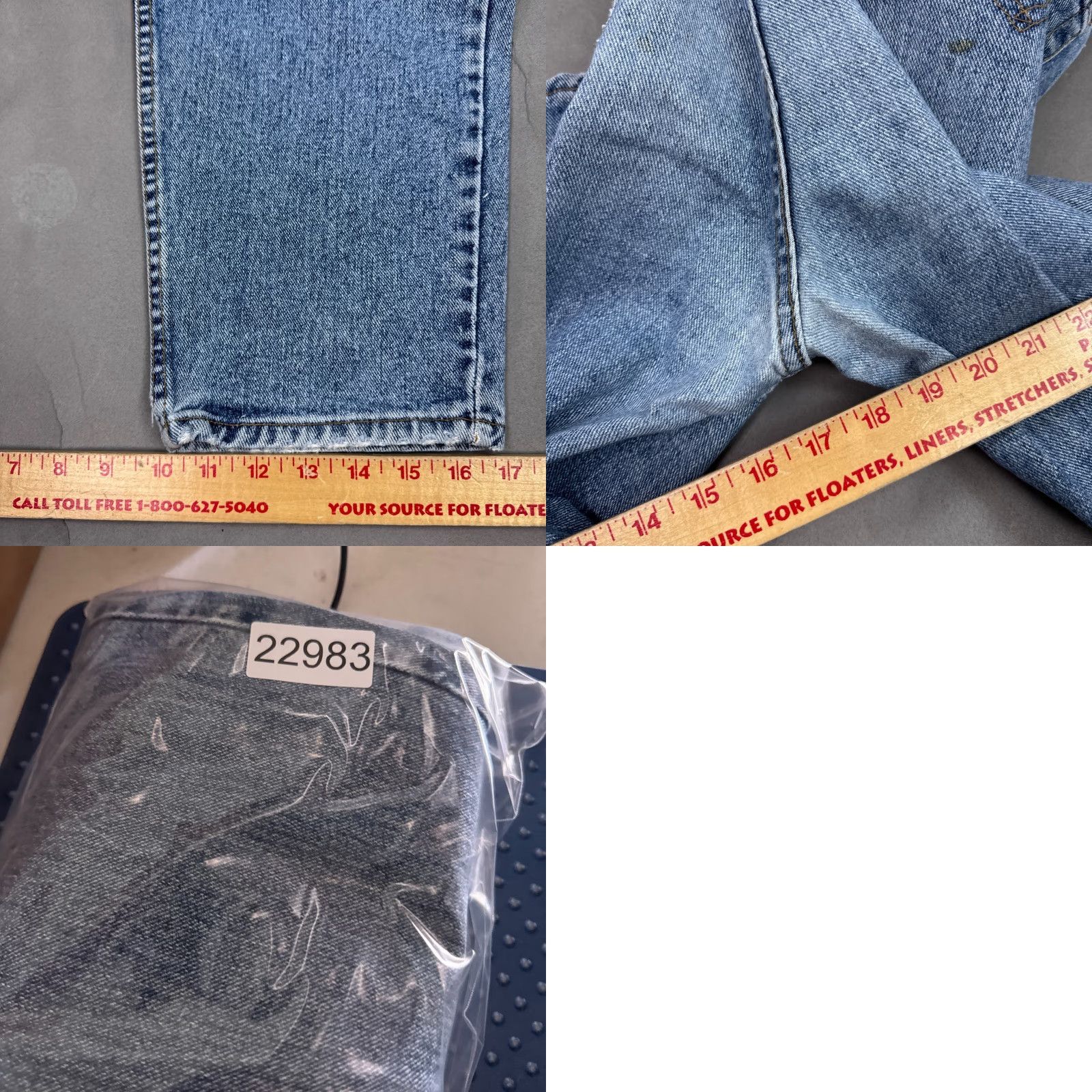 Levi's VINTAGE Levi's Jeans Mens 36x30 Blue 90s Denim Distressed 550 38x30 Levis 500 Series 5-Pocket Mens Jeans Size US 38 / EU 54 - 10 Thumbnail