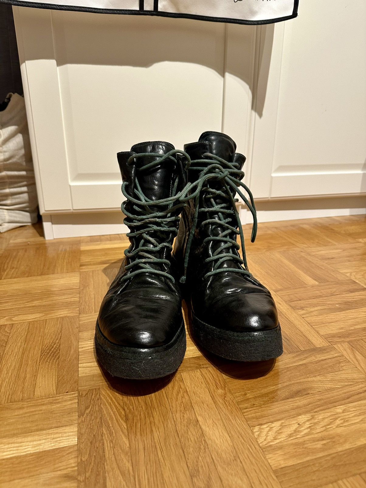 Carol Christian Poell AM/2609-IN Combat Boots in CORS-PTC/12, Size 