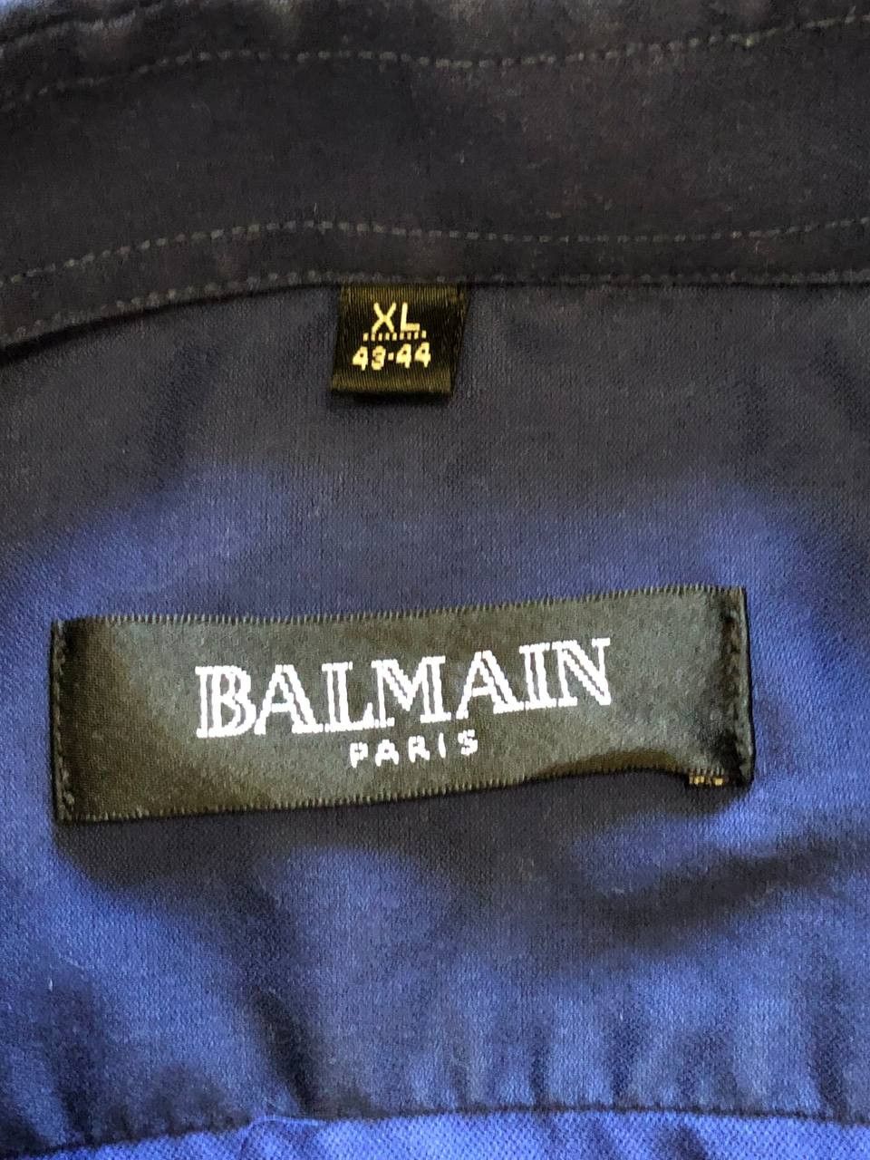 Balmain button-down shirt Balmain Vintage Y2K blue Size US XL / EU 56 / 4 - 2 Thumbnail
