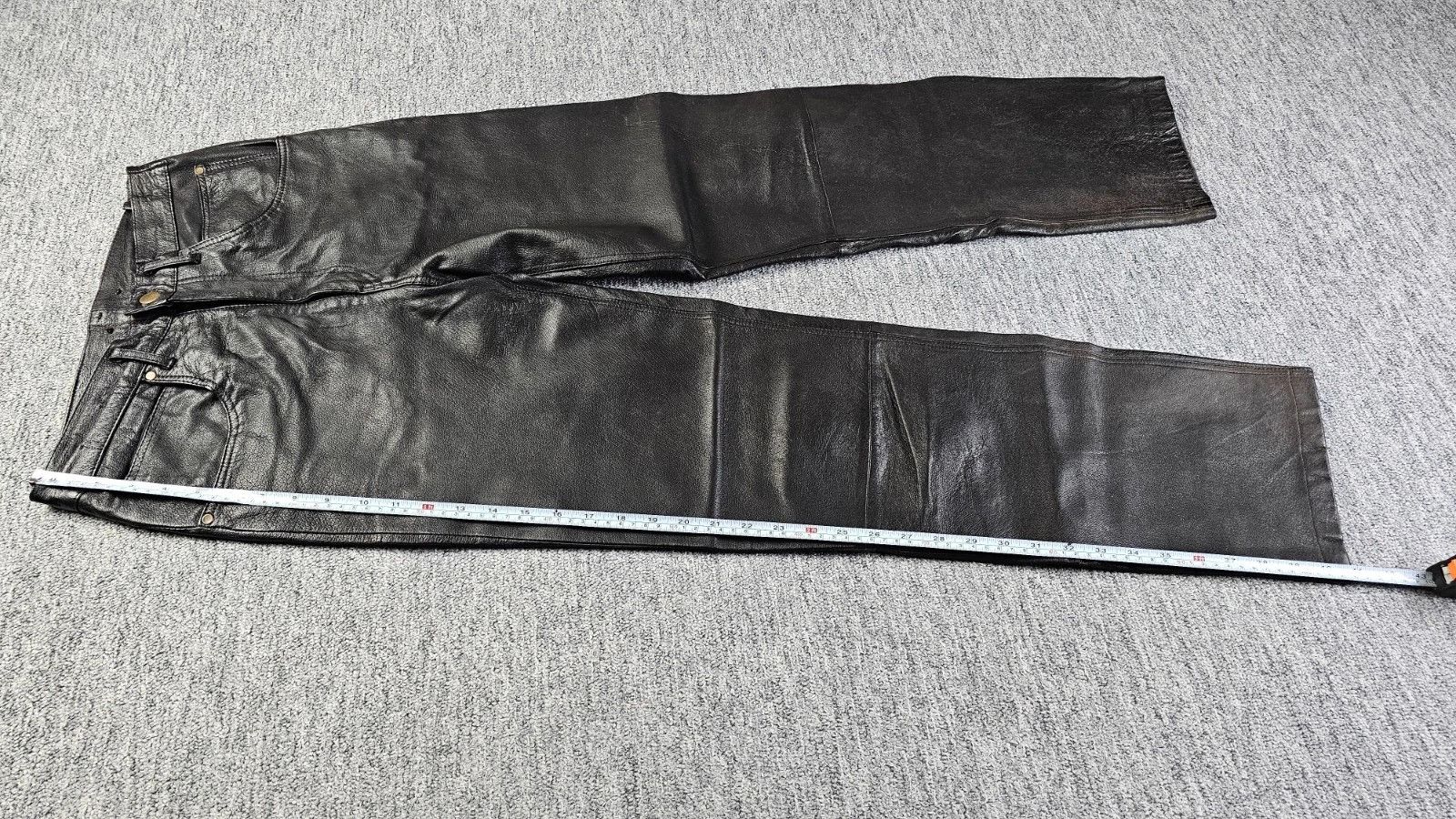 Other Buster Genuine Leather Pants Women W28 Black High Rise Size 28" / US 6 / IT 42 - 7 Thumbnail