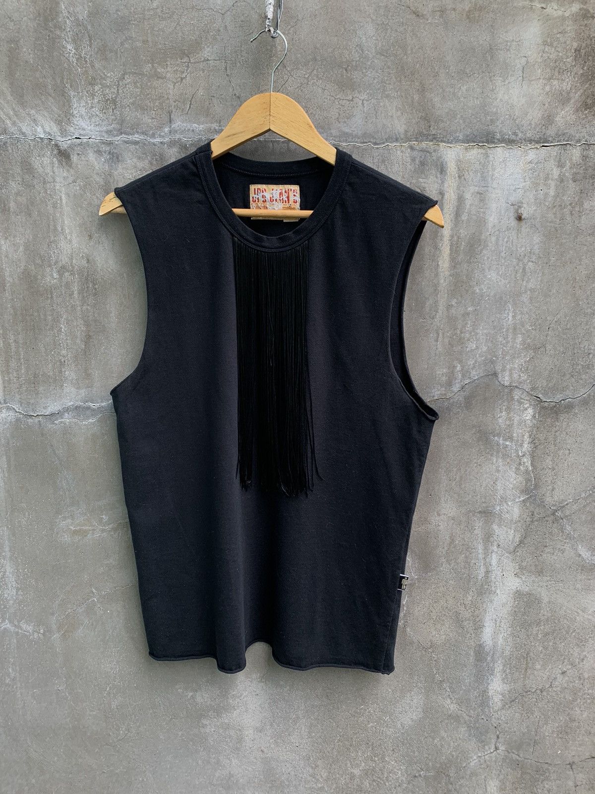 Jean Paul Gaultier 2007 Fringe Ribbed Tank Top Size L / US 10 / IT 46 - 1 Thumbnail