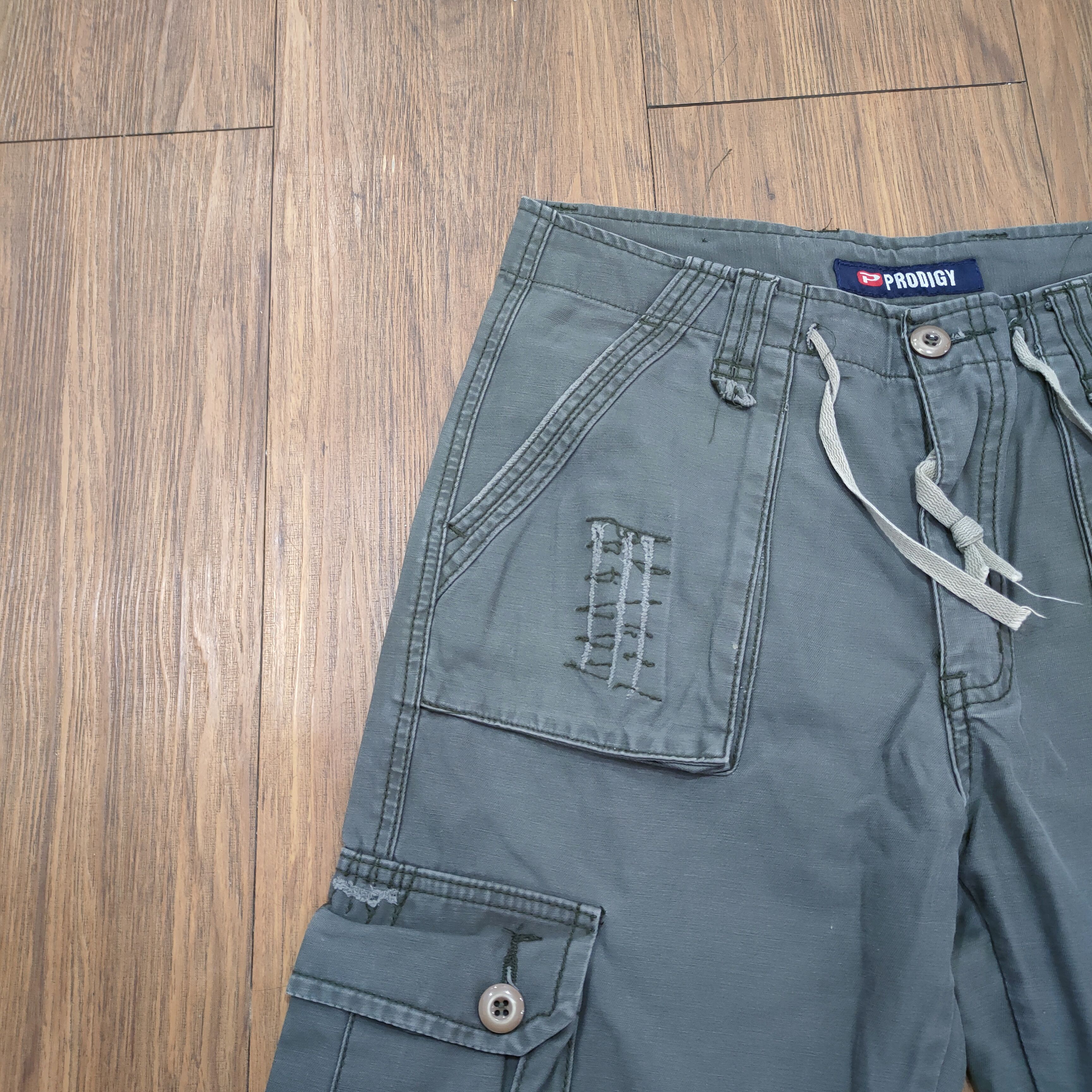 Japanese Brand PRODIGY BONDAGE FLARE CARGO PANTS Size US 30 / EU 46 - 3 Thumbnail