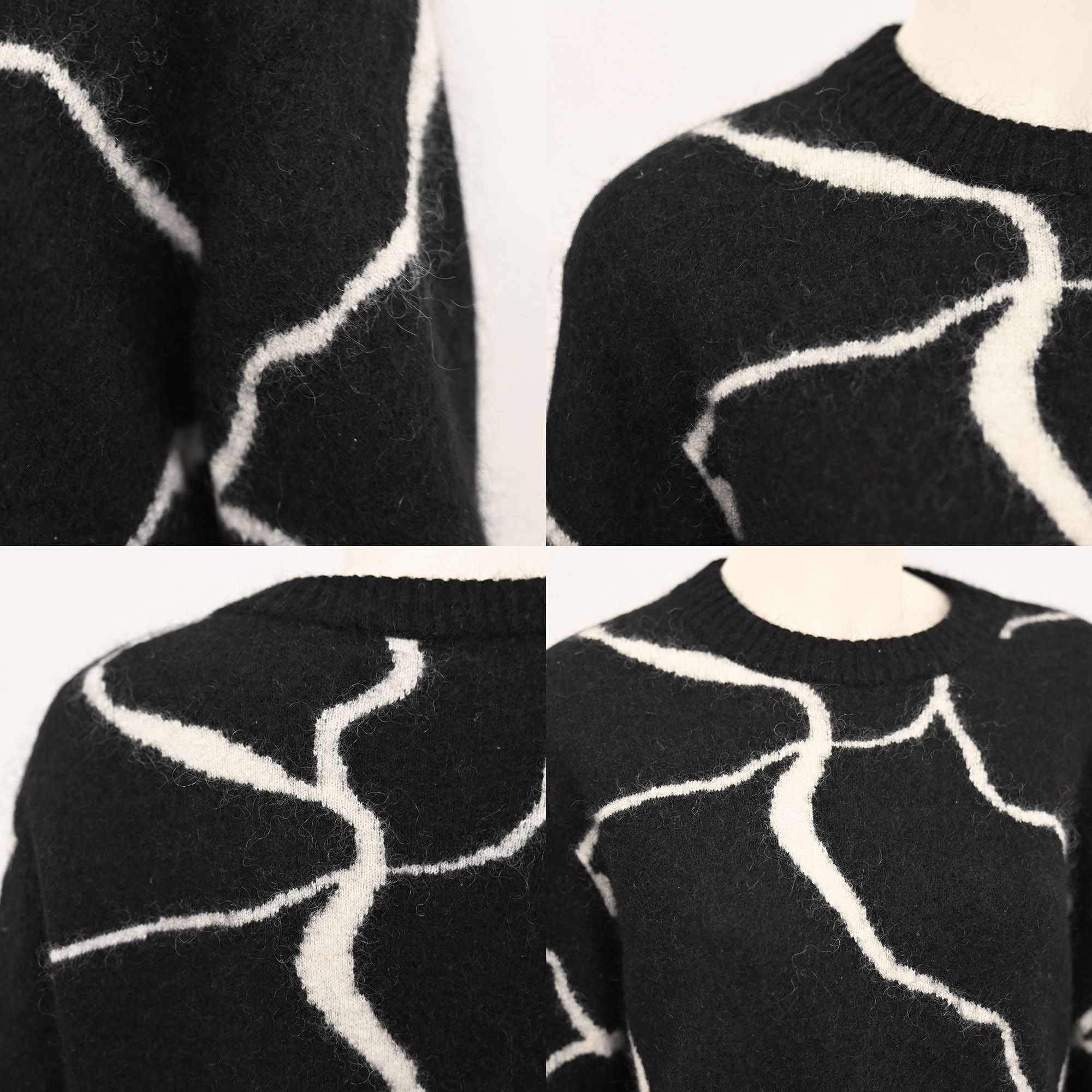 Bruuns Bazaar Bruuns Bazaar chunky knit relaxed jumper in black Size S / US 4 / IT 40 - 7 Thumbnail