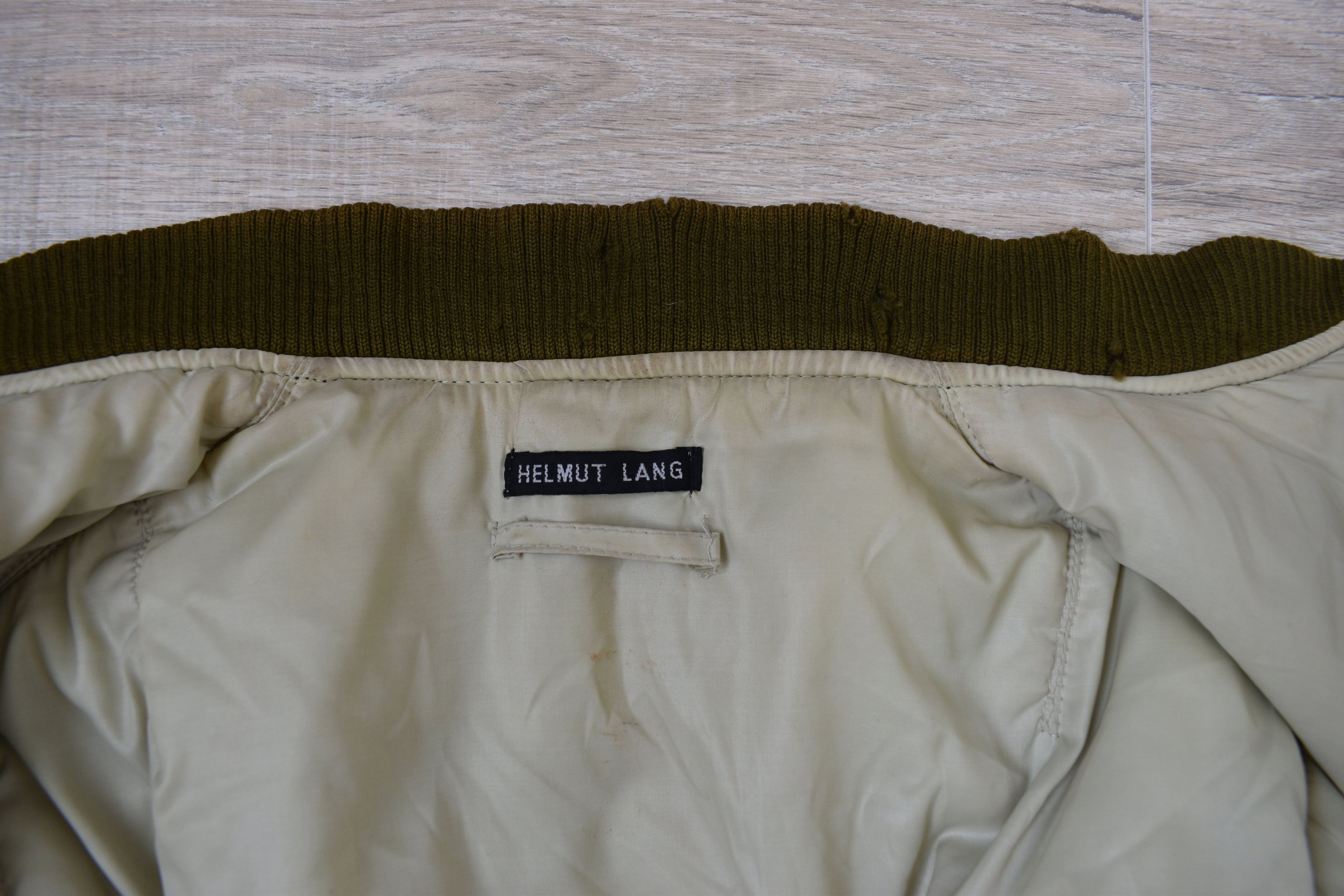 Helmut Lang aw97 Green Olive Faded Bomber Jacket