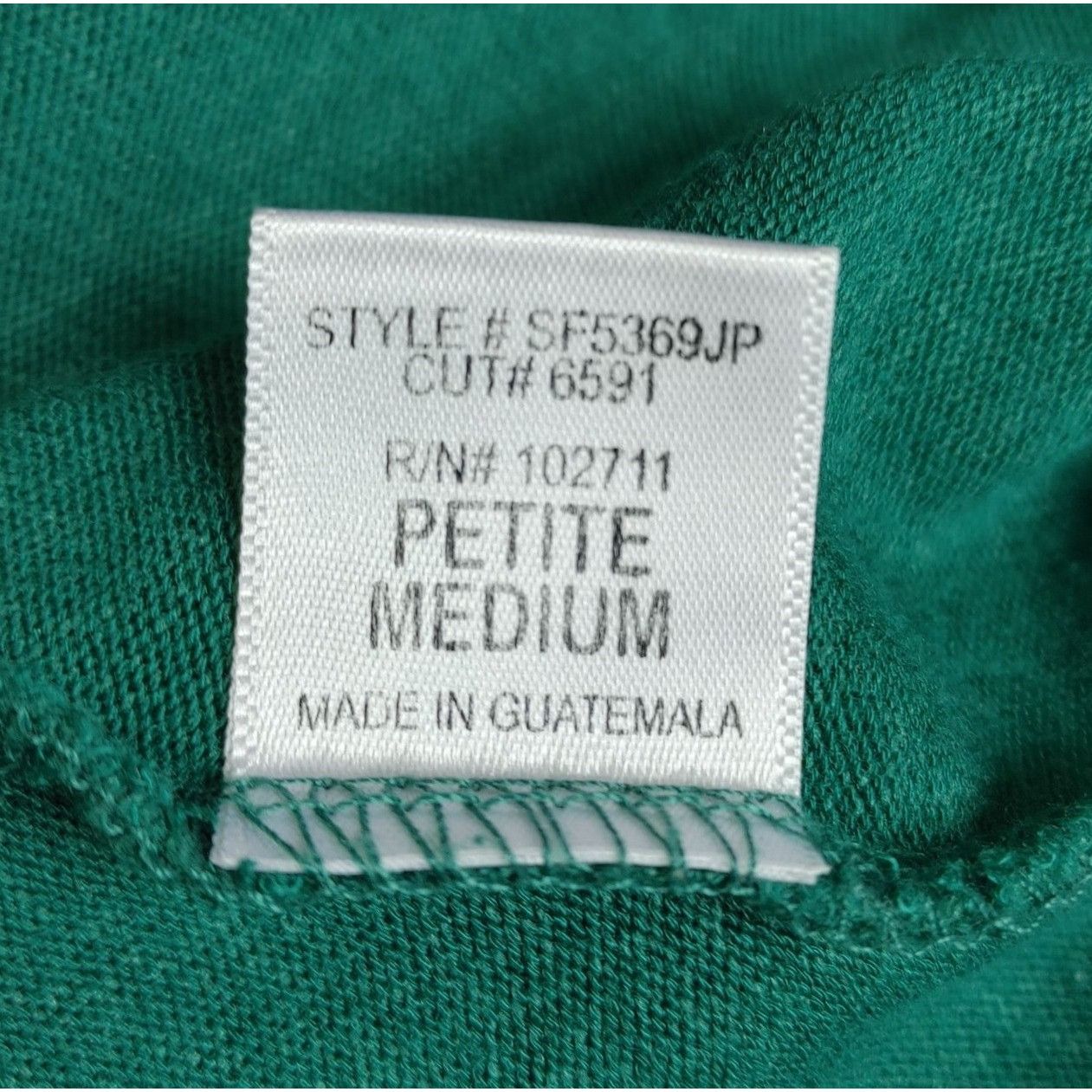 Other Gibson Womens Green 3/4 Sleeve Faux Front Tie Knot Size Peti Size M / US 6-8 / IT 42-44 - 4 Thumbnail