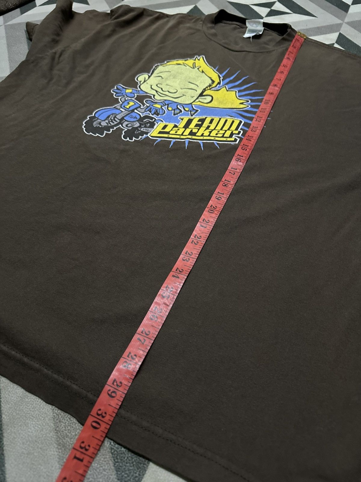 Vintage Y2K Team parker racing tshirt brown