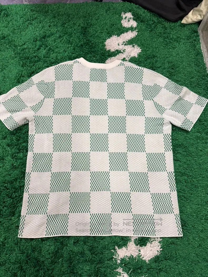 Louis Vuitton Louis Vuitton 24 White Green Check Tee. Size US XXL / EU 58 / 5 - 6 Thumbnail