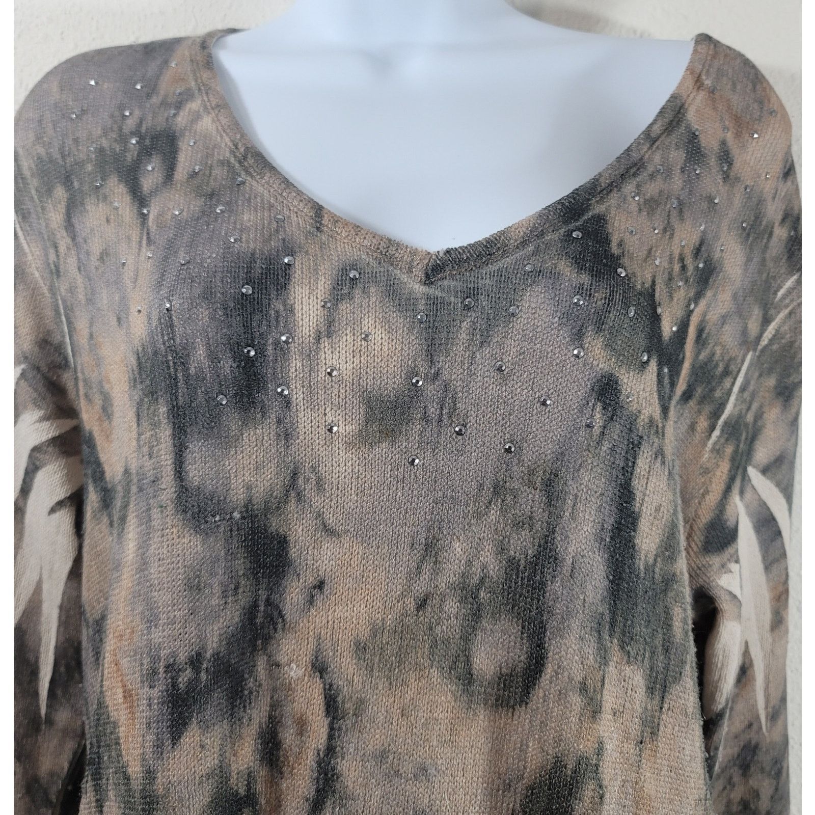 Other Decorated Originals Brown Black Tan Shiny Stud Top Large Size L / US 10 / IT 46 - 5 Thumbnail