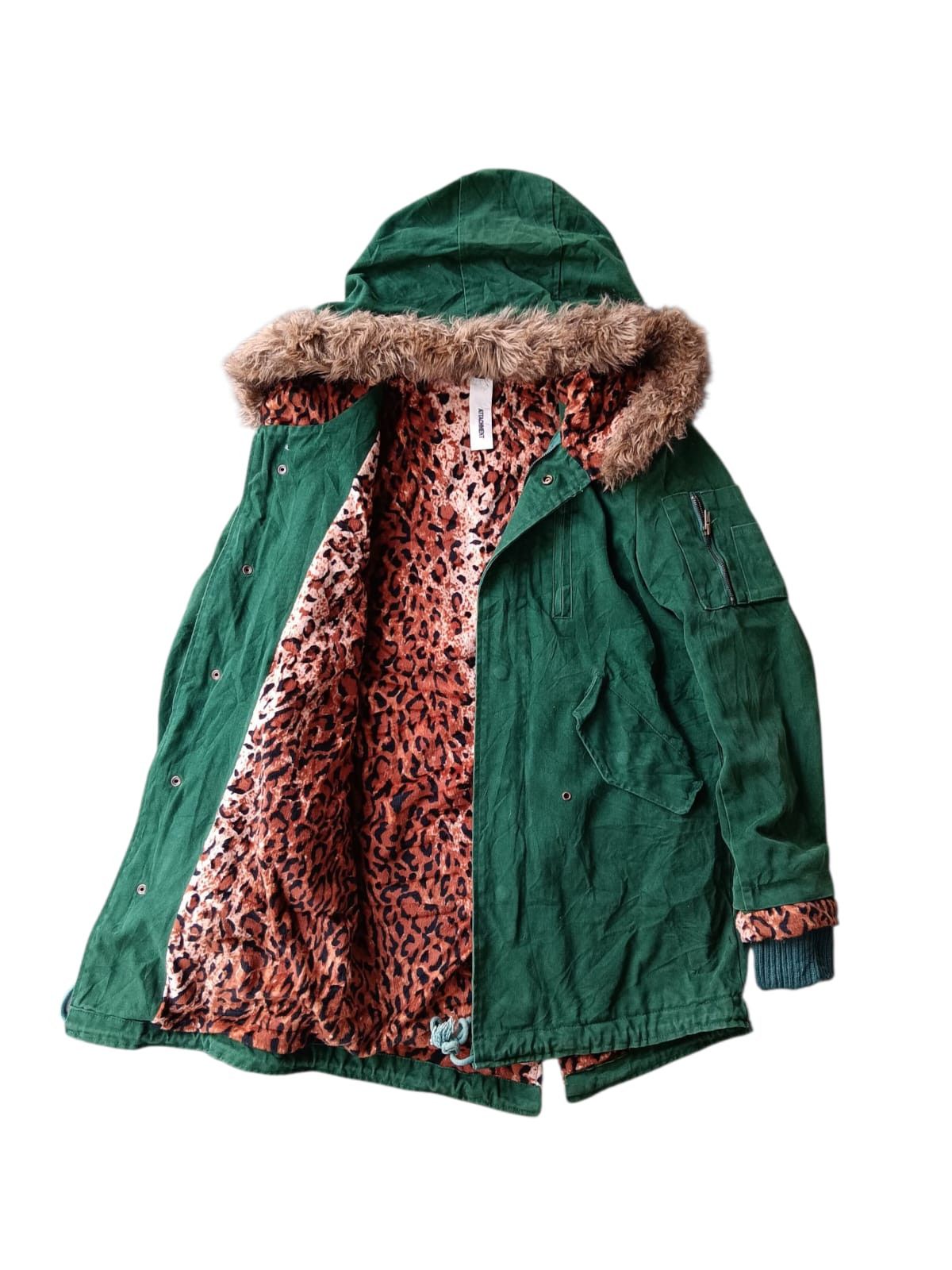 Kazuyuki Kumagai Attachment Attachment leopard linned fur hoodie parka Size US M / EU 48-50 / 2 - 2 Thumbnail