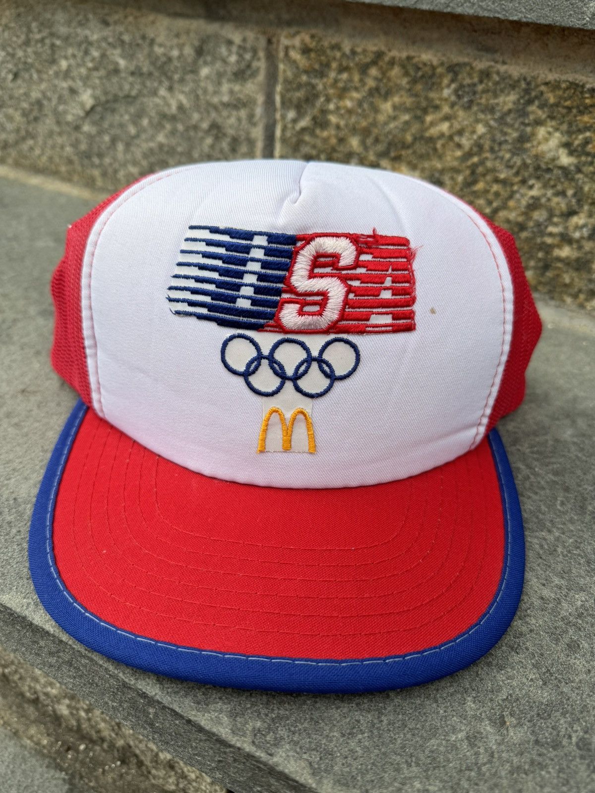 USA Olympics × Vintage Vintage 80’s McDonalds USA Olympics Trucker Snapback Hat Size ONE SIZE - 1 Thumbnail