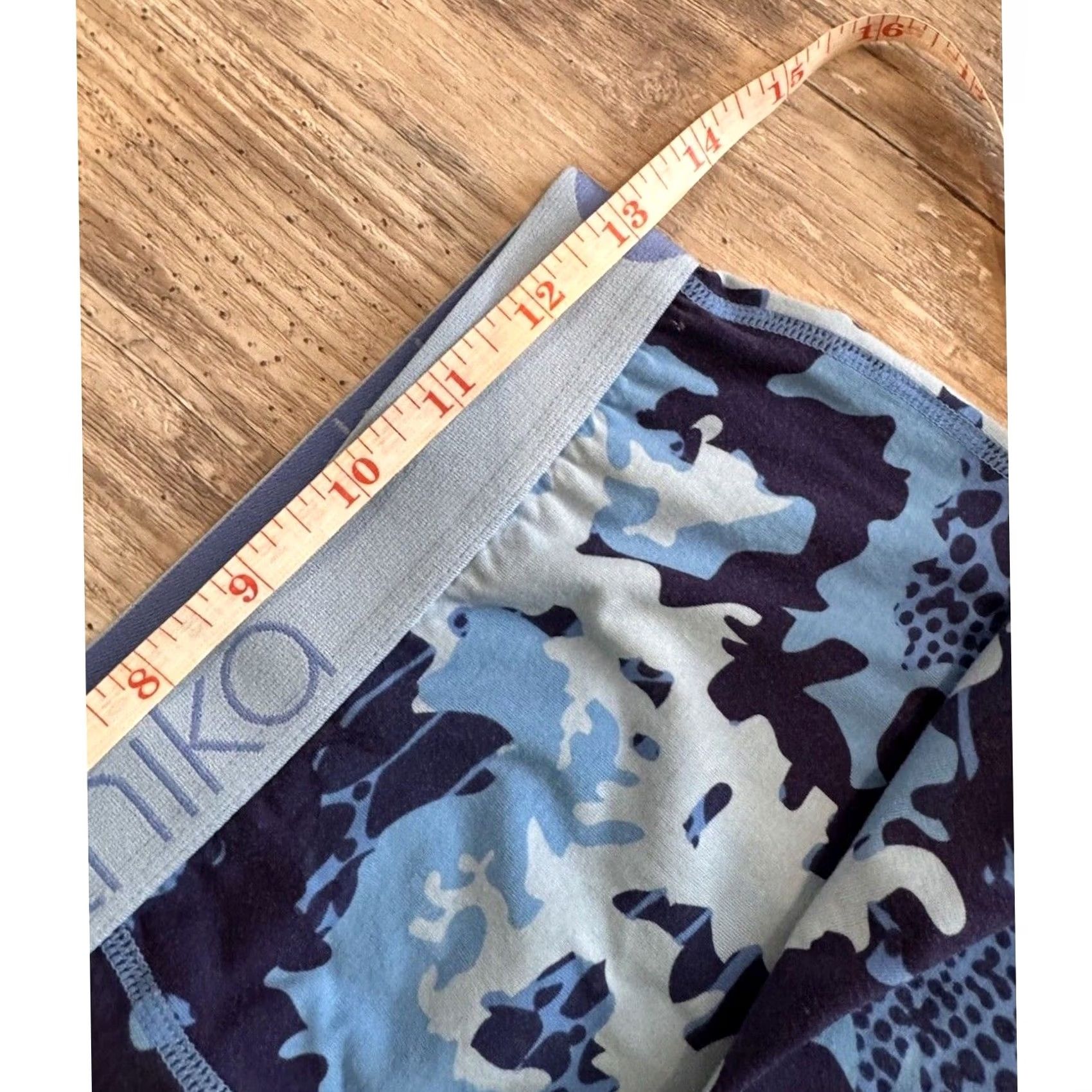 Vintage ETHIKA Women's Leggings Blue Multi-Print M Size 26" / US 2 / IT 38 - 4 Thumbnail