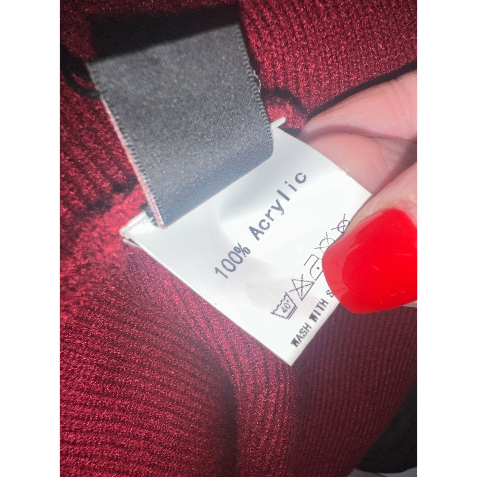 Other Micas Women's Burgundy Solid Knit Sweater Fitted Mini Skirt Size 22" - 4 Thumbnail