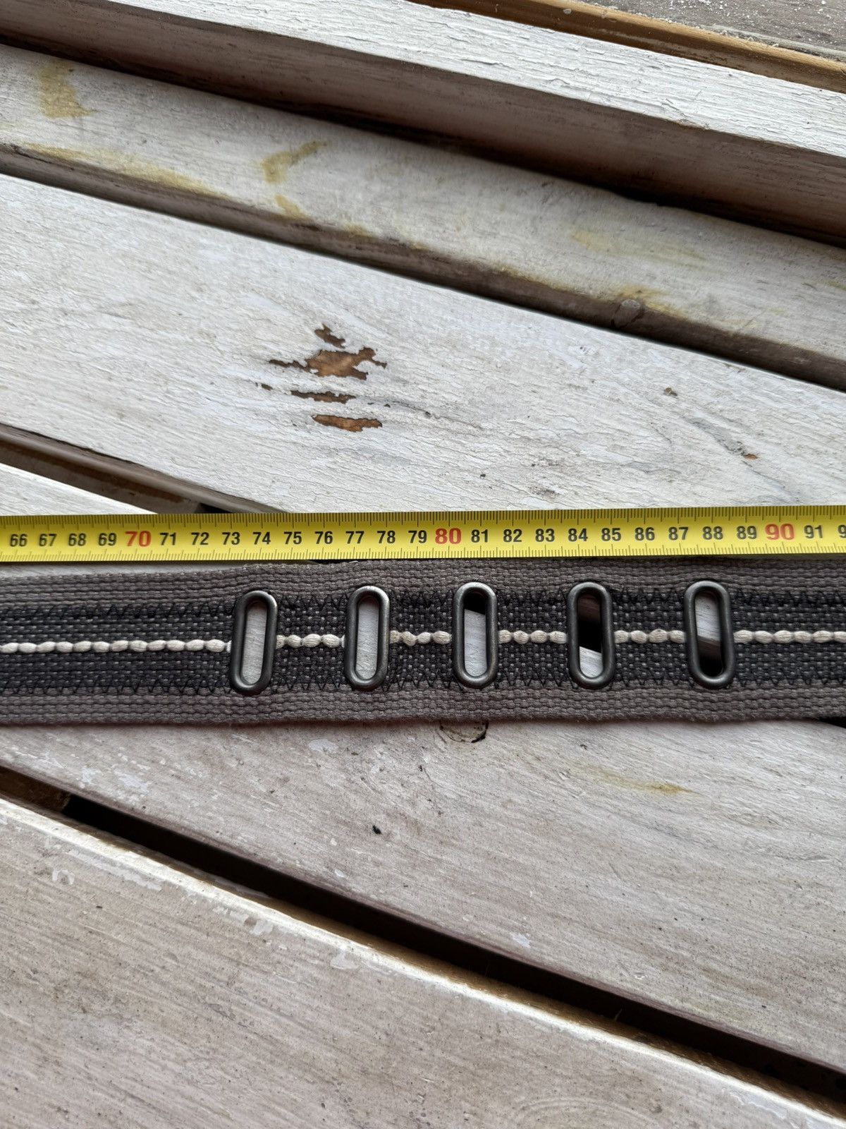 Japanese Brand × Vintage Vintage JapaneseCotton Punk Emo Rock Goth Y2K Drill belt Size ONE SIZE - 6 Thumbnail