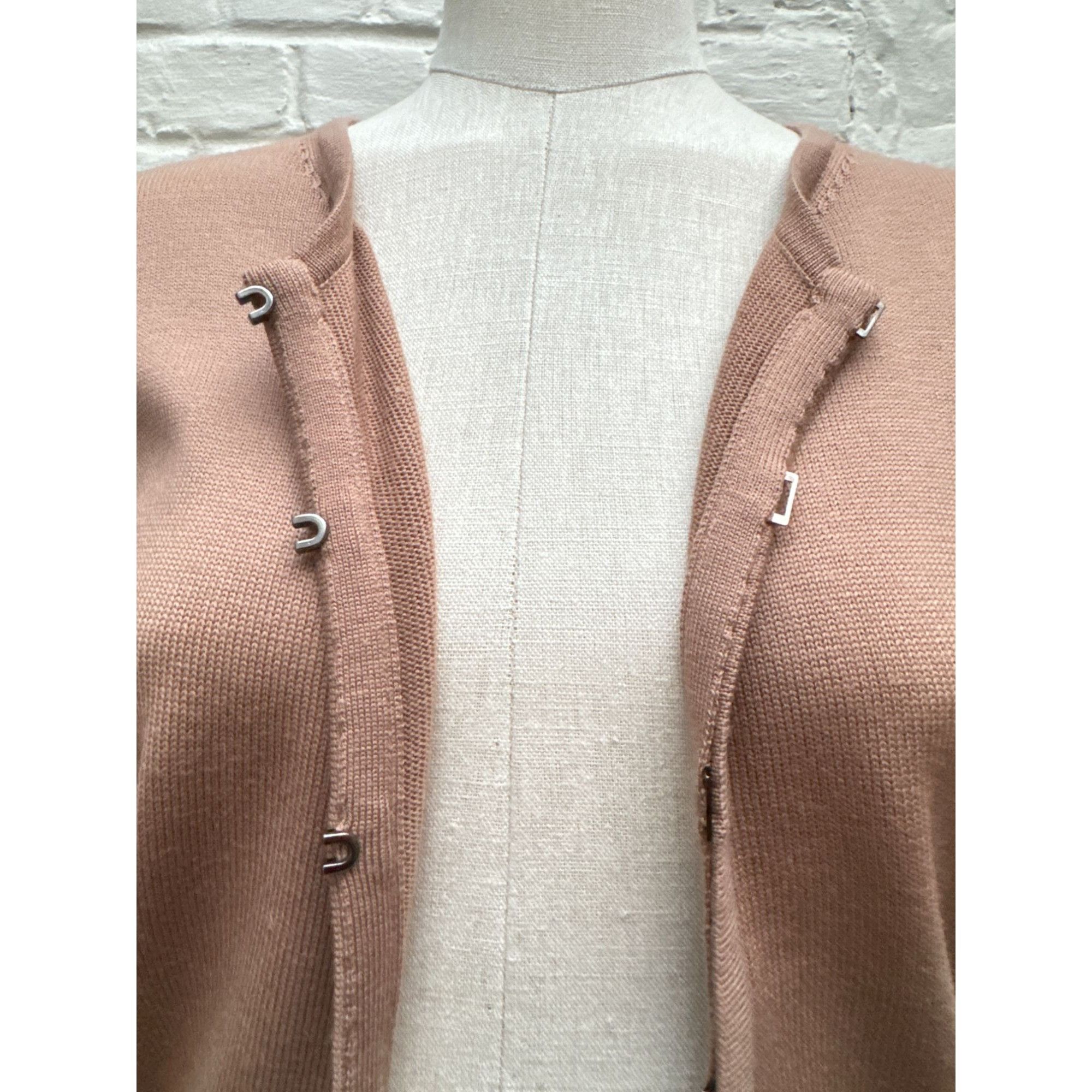 Alaia Brown Virgin Wool Cardigan Size M / US 6-8 / IT 42-44 - 2 Thumbnail