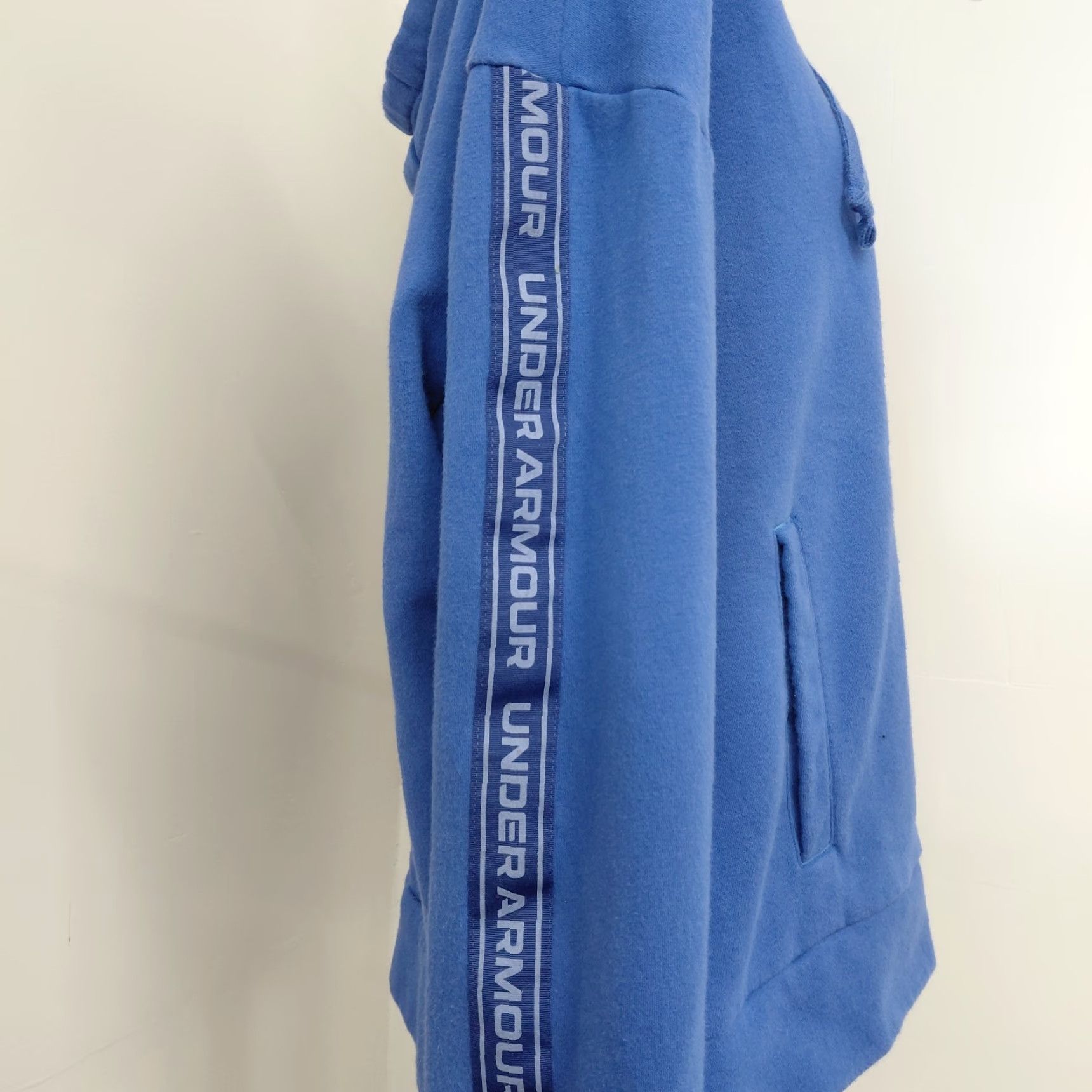 Under Armour Under Armour Hoodie Mens Large Blue Full Zip Logo Sleeve Jacket Size US L / EU 52-54 / 3 - 7 Thumbnail