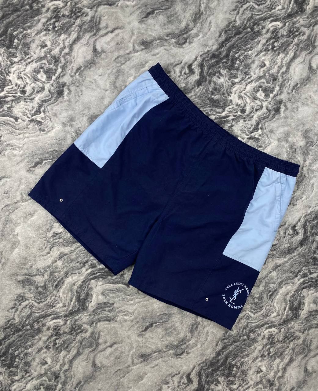 Yves Saint Laurent Vintage Yves Saint Laurent Nylon Shorts Swim Big Logo YSL Size US 36 / EU 52 - 1 Thumbnail