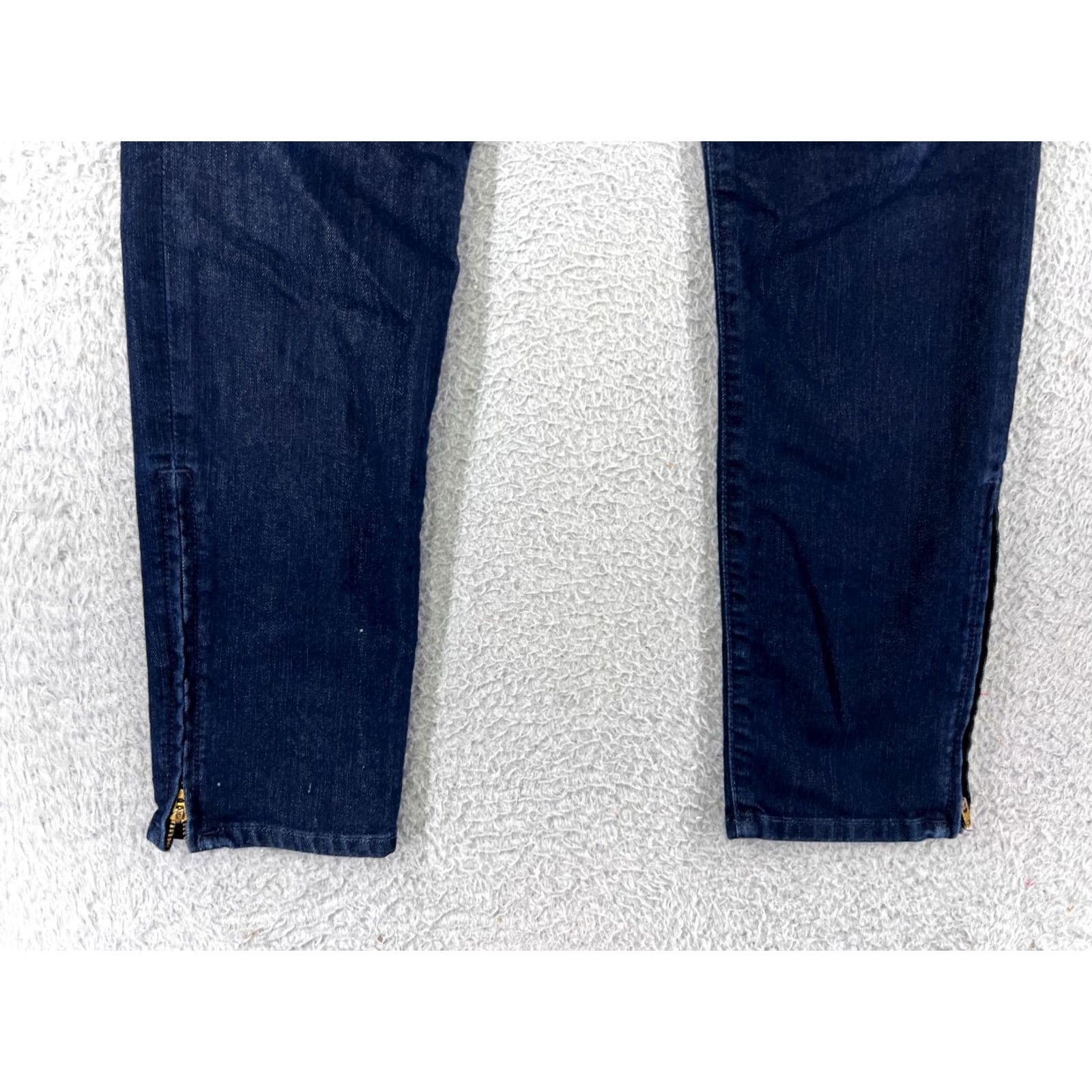 7 For All Mankind 7 For All Mankind Jeans Women 29 Blue Denim Dark Wash Skinny Zip Ankle Cotton Size 29" - 5 Thumbnail