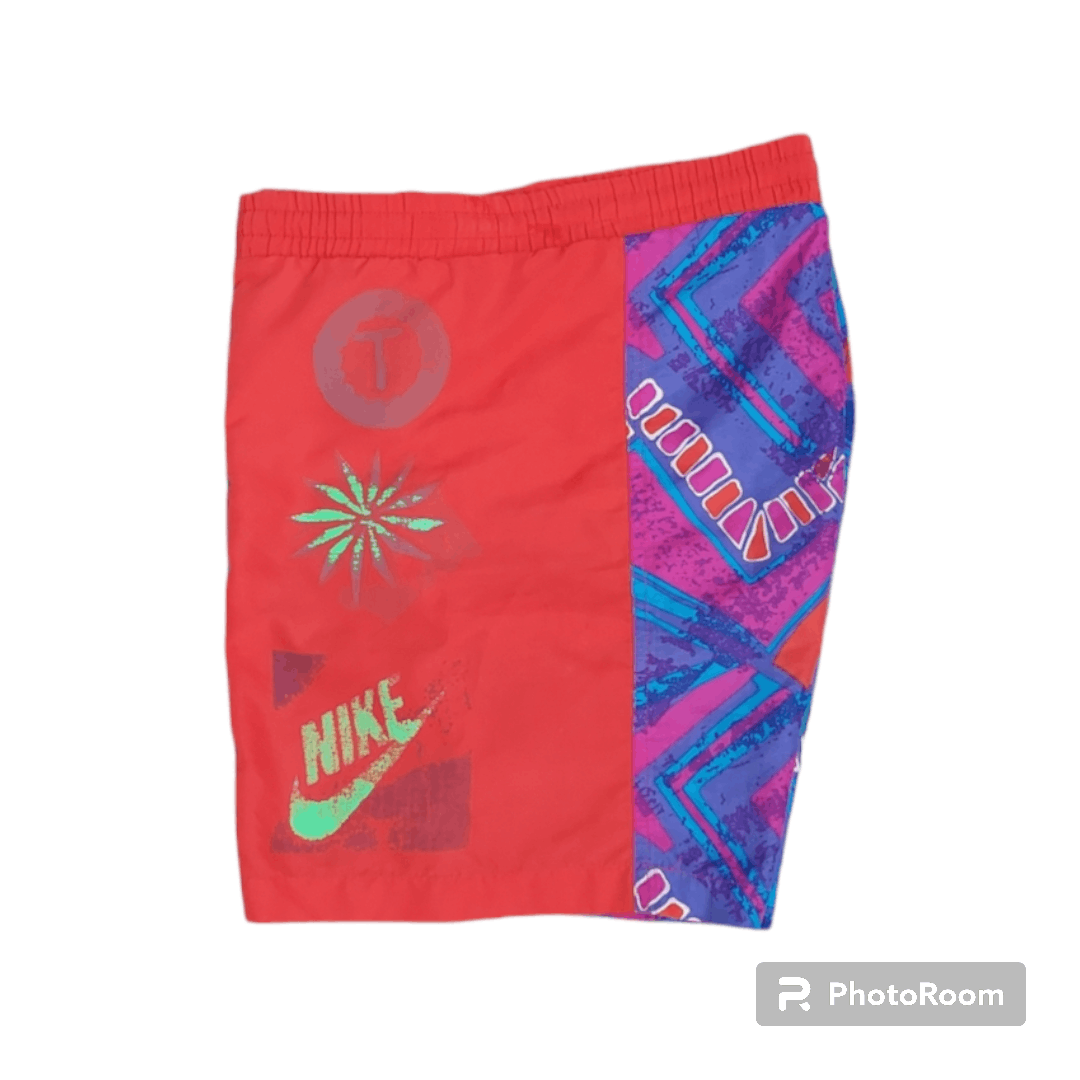 Nike × Vintage 💥Vintage 90's Nike Abstract Shorts💥 Size US 33 - 1 Thumbnail