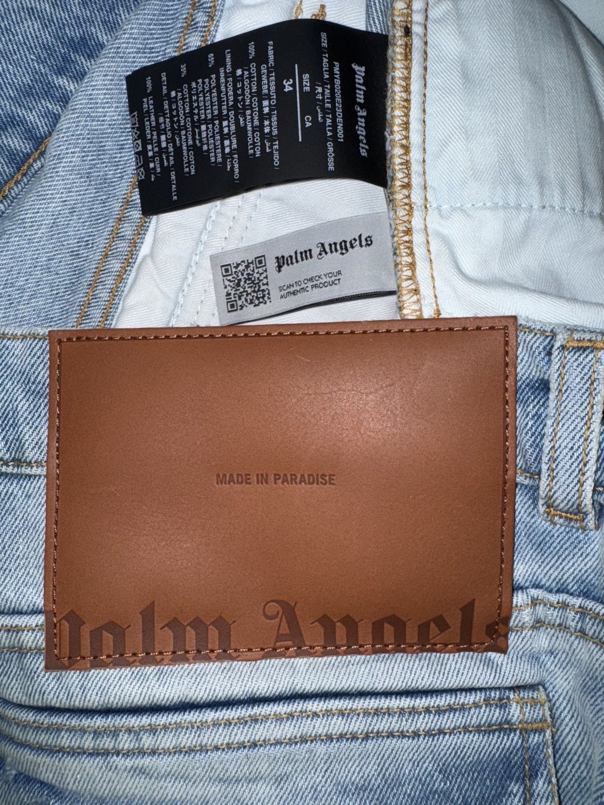 Palm Angels Palm Angels Hunter Carrot Denim Size US 34 / EU 50 - 5 Thumbnail
