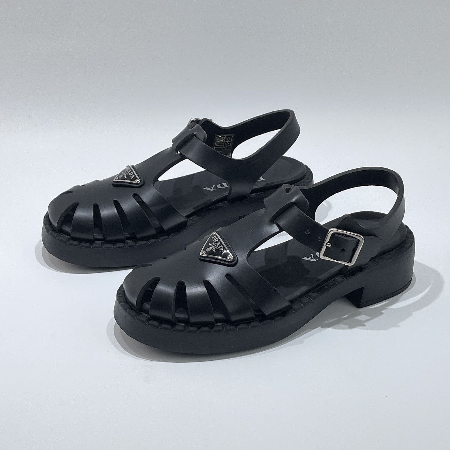 Prada Prada Logo Plaque Sandals Size 37 Size US 7 / IT 37 - 1 Thumbnail