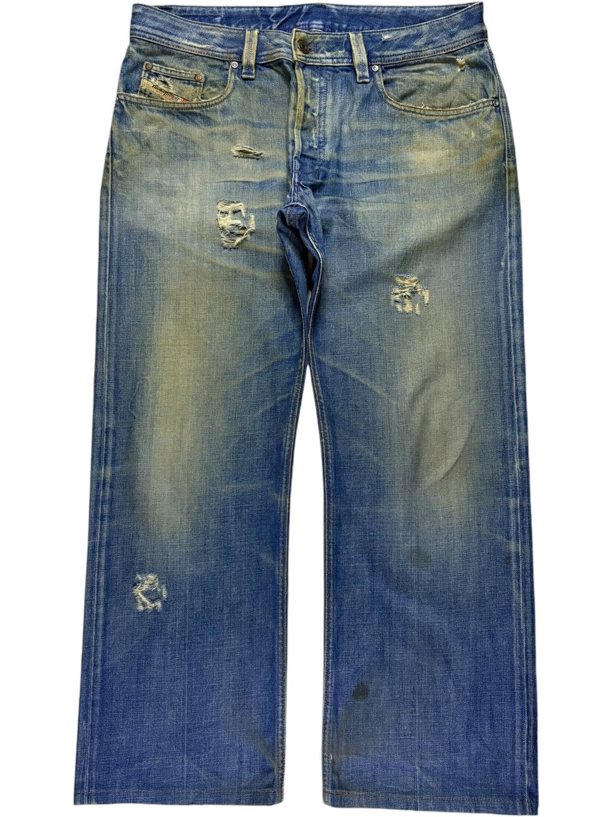 Diesel × Diesel Black Gold Vintage Italy Diesel Mud Wash Distressed Baggy Jeans Size US 36 / EU 52 - 1 Thumbnail