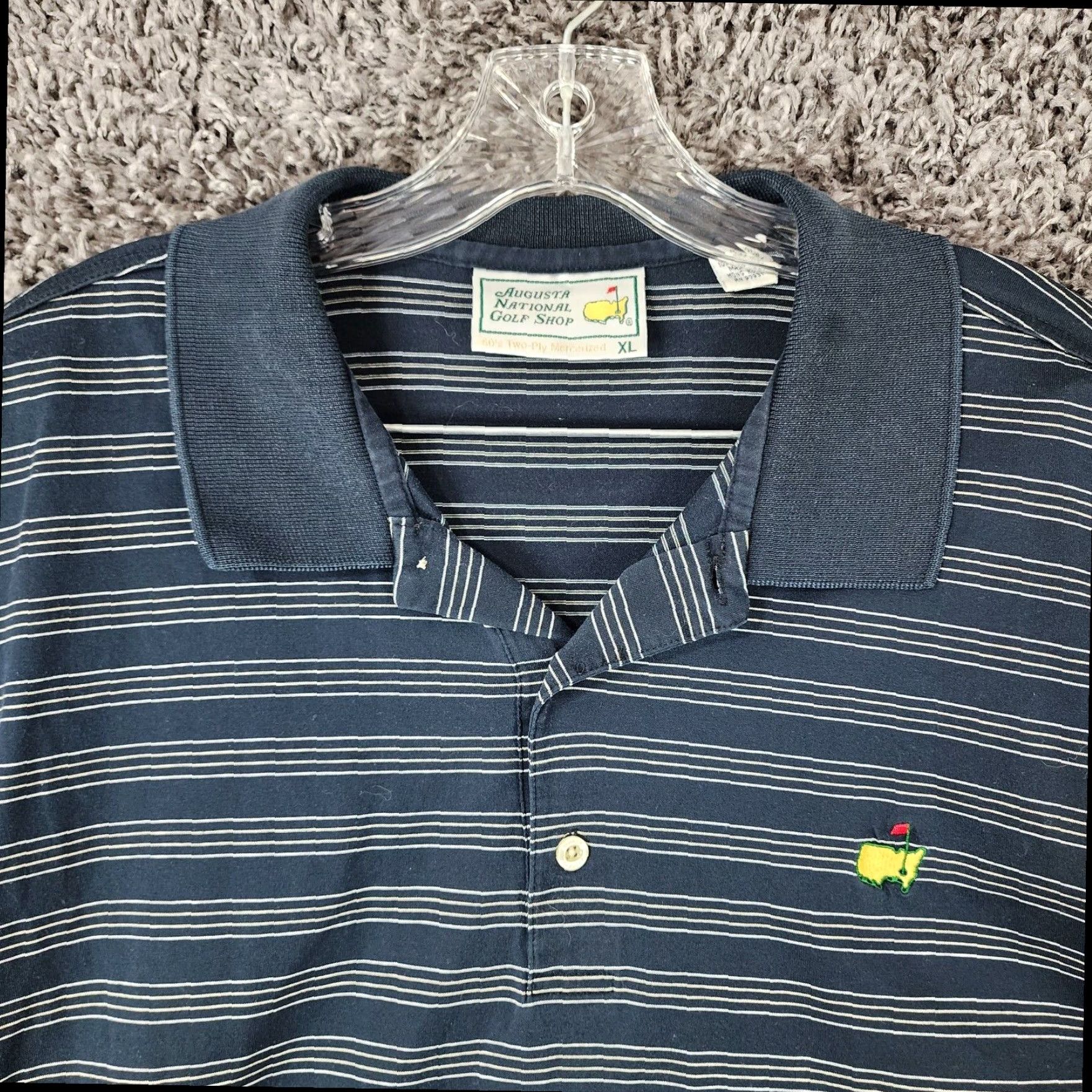 Vintage Masters Golf Blue Striped Polo Mens Short Sleeve Golf Shirt XL Size US XL / EU 56 / 4 - 4 Thumbnail