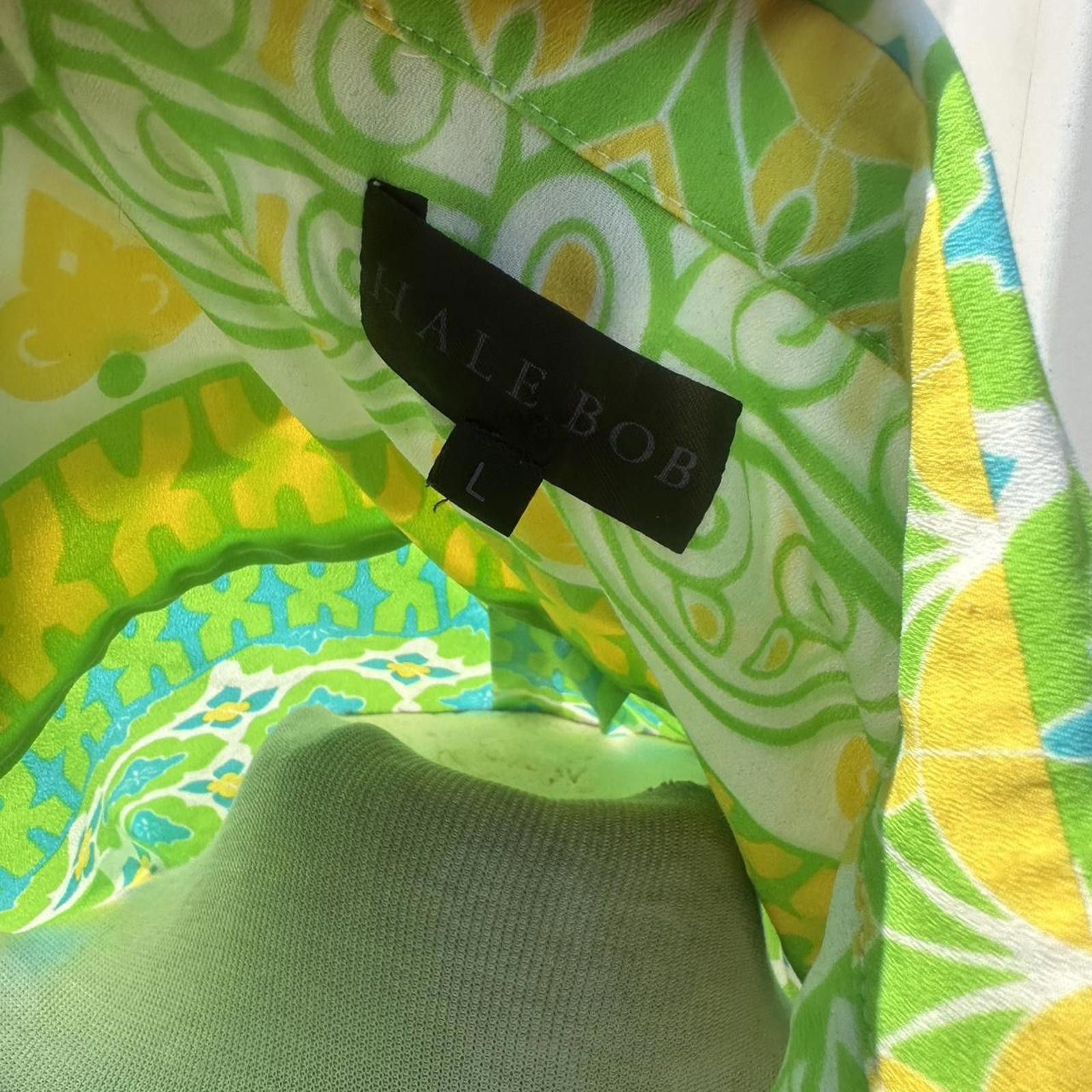 Other Green and yellow vintage 70s A-line mini dress #retro #boho Size M / US 6-8 / IT 42-44 - 4 Thumbnail