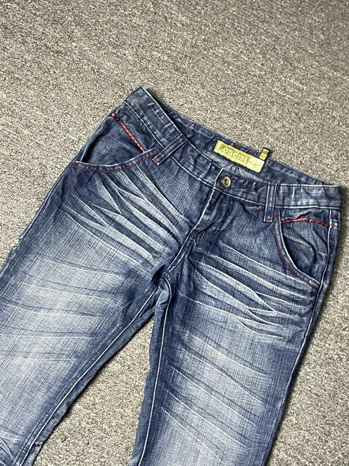 Japanese Brand × Vintage Vintage LONERST Flared Bootcut Design Jeans (83) Size 29" - 2 Thumbnail