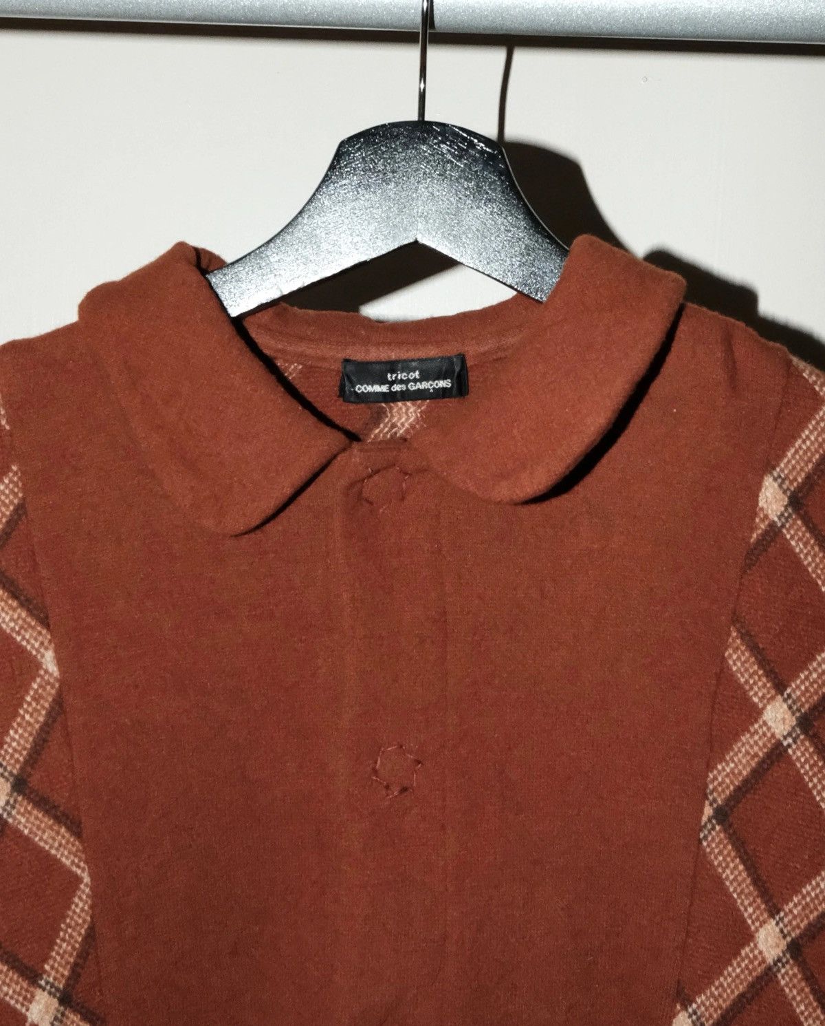 Tricot Comme des Garcons tricot COMME des GARCONS PATCH PLAID WOOL JACKET Size M / US 6-8 / IT 42-44 - 4 Thumbnail