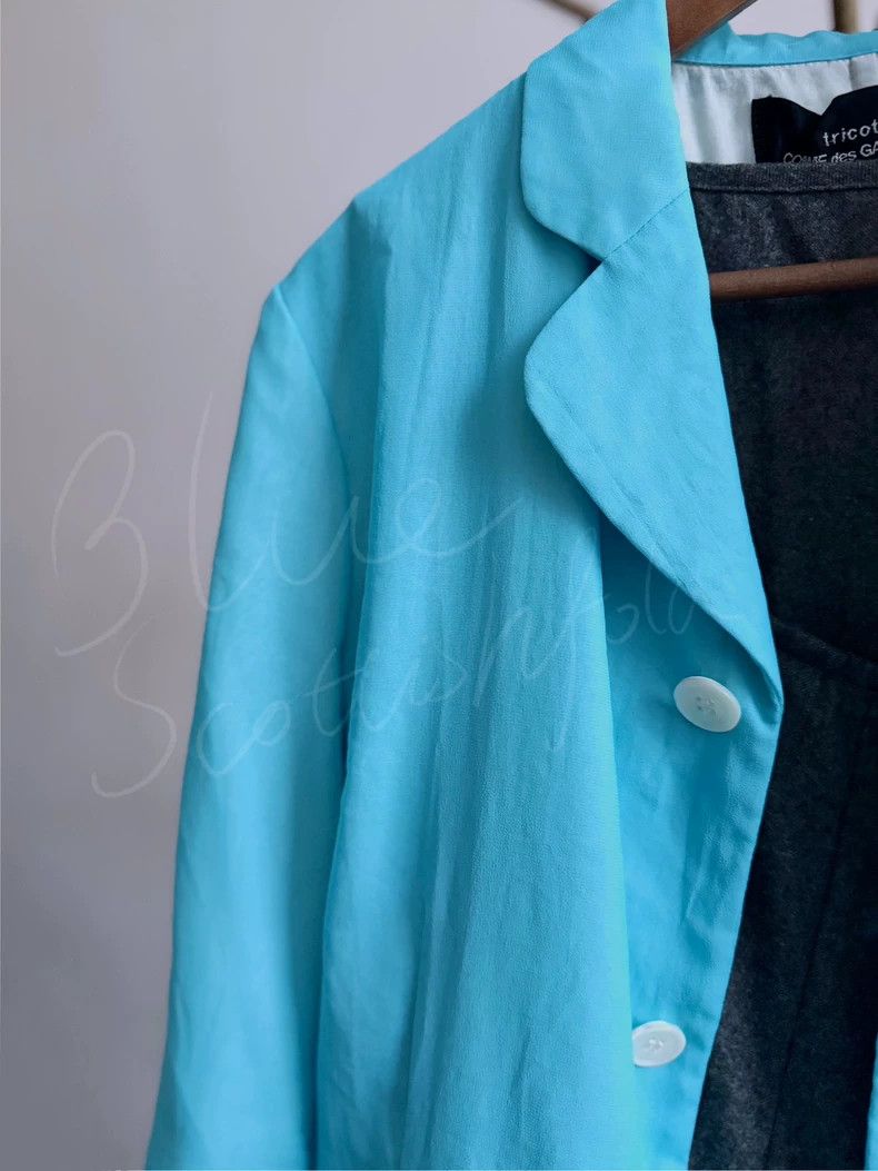 Comme des Garcons Comme des Garcons Water blue coat Size M / US 6-8 / IT 42-44 - 9 Thumbnail