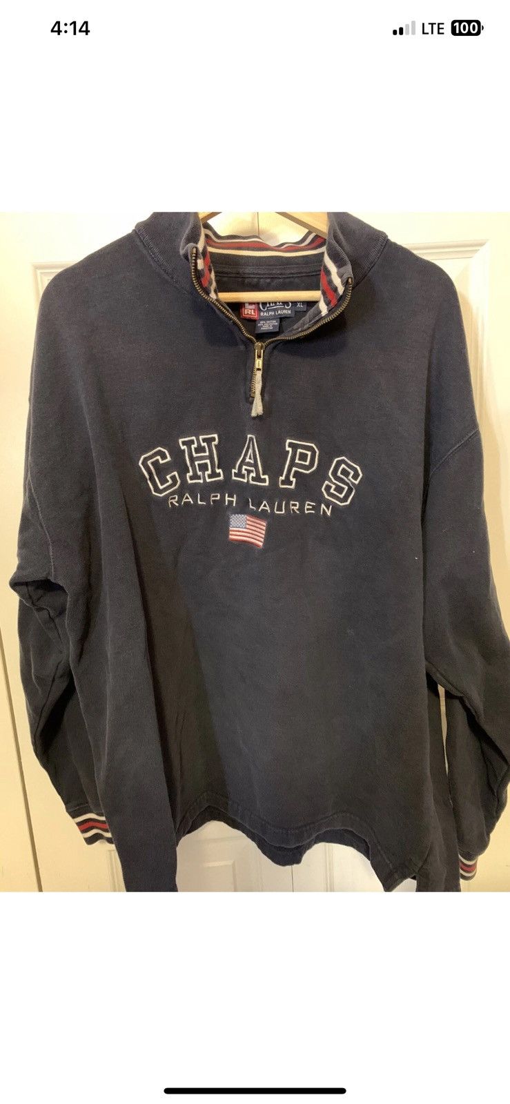 Chaps Ralph Lauren Chaps Ralph Lauren Mens Sz XL 1/4 Zip Blue Pullover Shirt Size US XL / EU 56 / 4 - 8 Thumbnail
