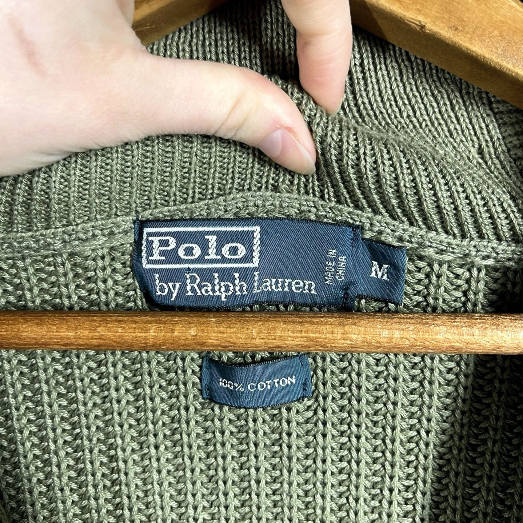 Polo Ralph Lauren Polo Ralph Lauren Sweater Cardigan Cotton Chunky Knit Green Mens Size M Casual Size US M / EU 48-50 / 2 - 7 Thumbnail