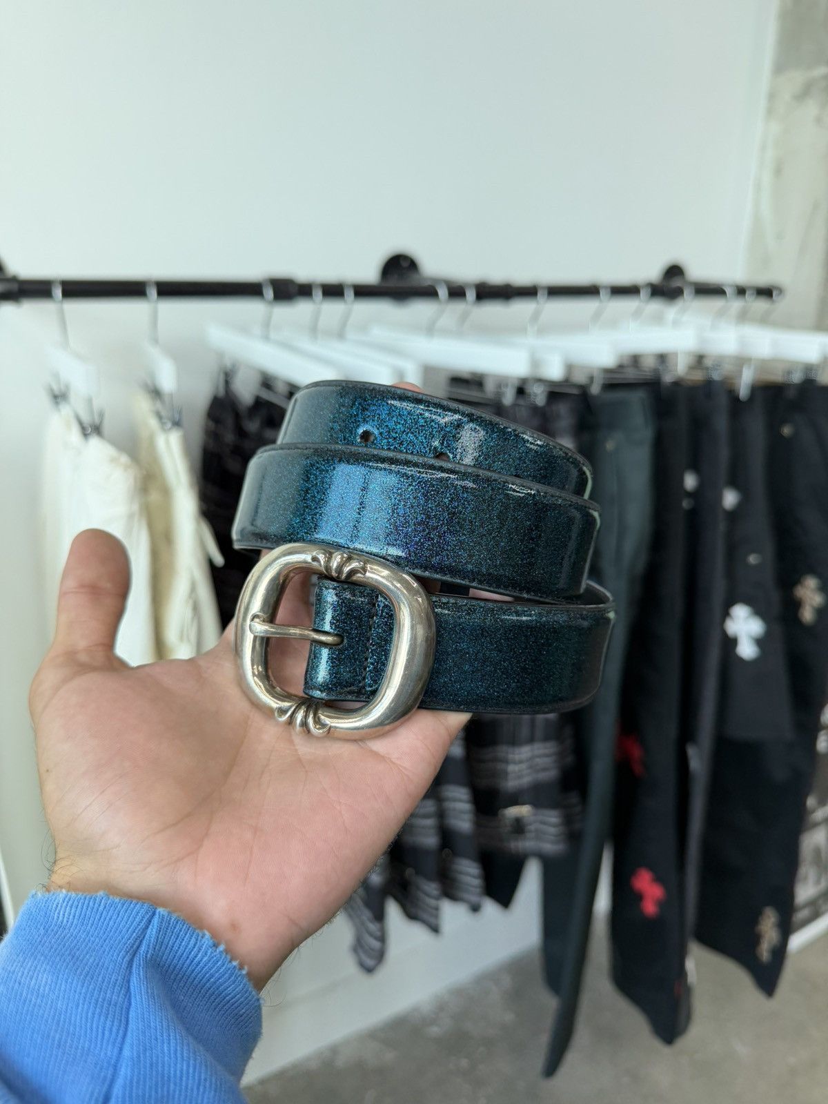 Chrome Hearts Chrome Hearts Blue Glitter Gunslinger Size ONE SIZE - 4 Thumbnail