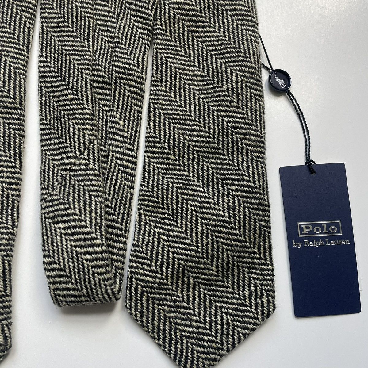 Polo Ralph Lauren Ralph Lauren Black and White Classic Wool Tie Size ONE SIZE - 5 Thumbnail