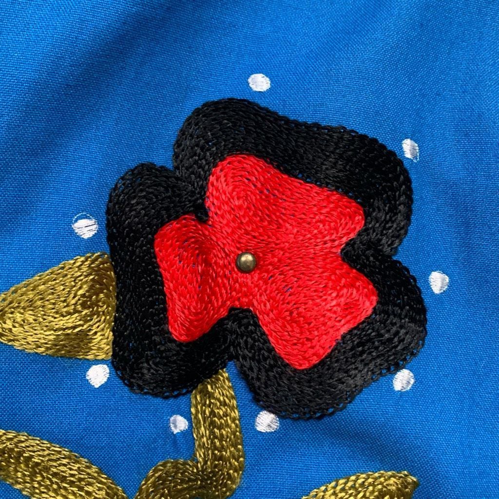 Vintage Vintage Indigo Moon Embroidered Blue Floral Embellished Asia Size XXL / US 16-18 / IT 52-54 - 7 Thumbnail