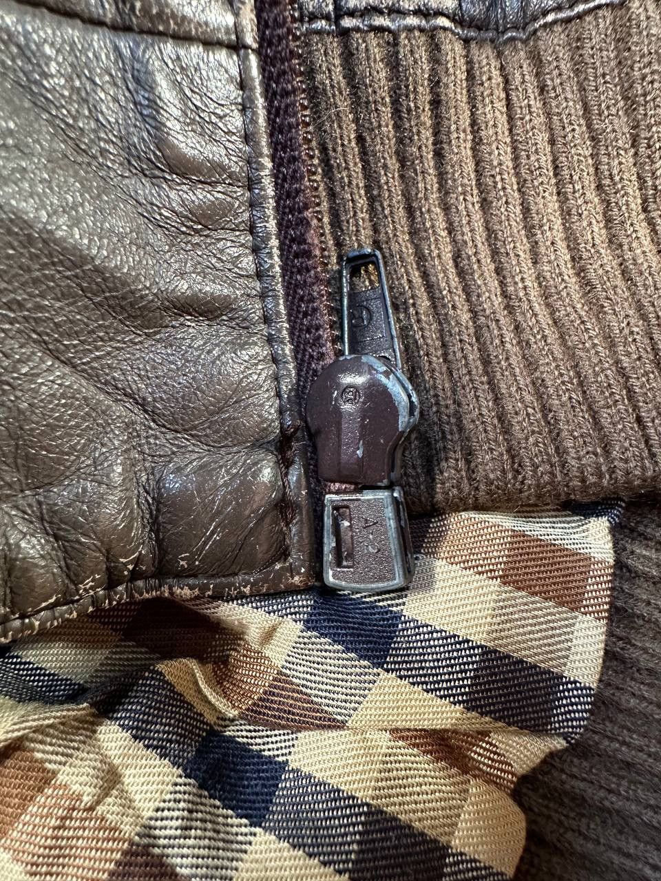 Aquascutum Aquascutum Tartan Lined Leather Jacket Size US M / EU 48-50 / 2 - 21 Thumbnail