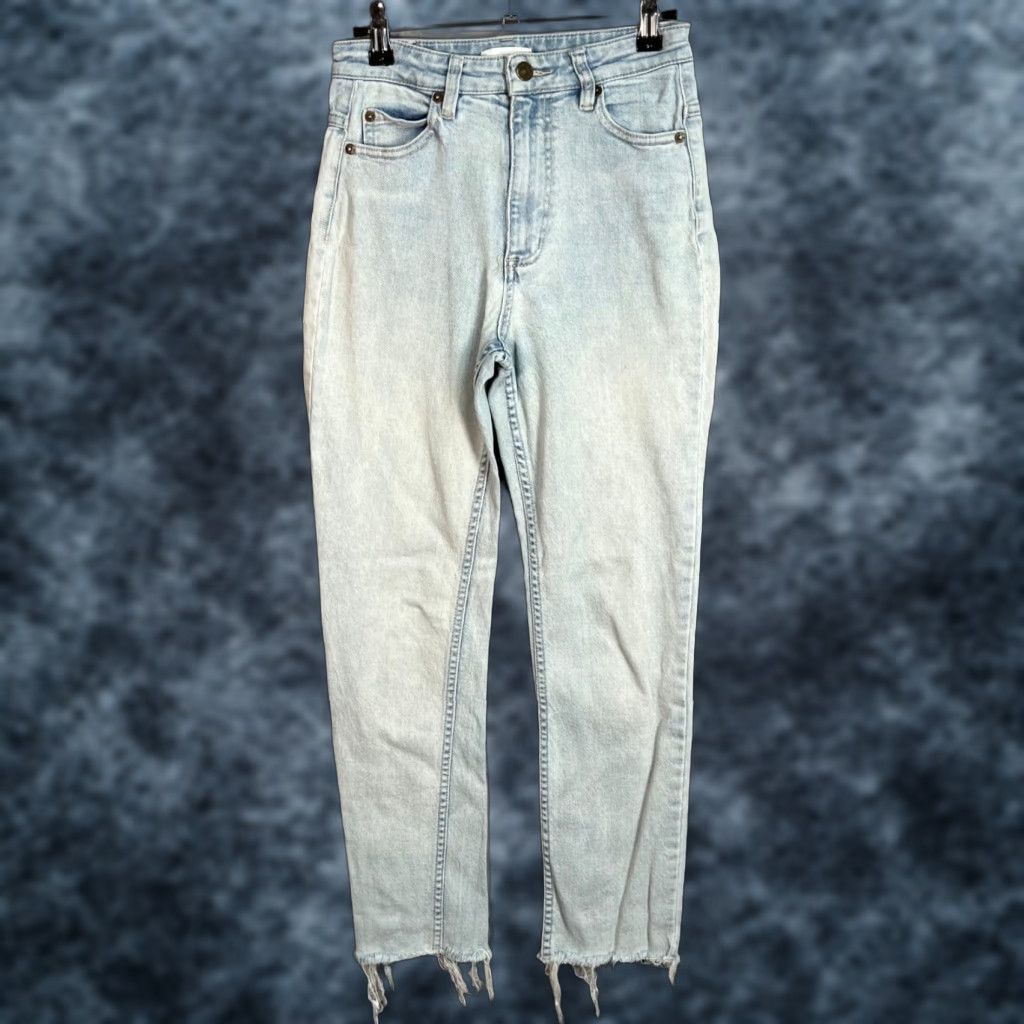 Vintage Kookai Jeans Womens 36 Light Blue High-Waisted Frayed Hem Cotton Blend Denim Skinny 5-Pocket Inseam 27 In. Brand: Kookai Shirt style? Size 25" / US 0 / IT 36 - 1 Thumbnail