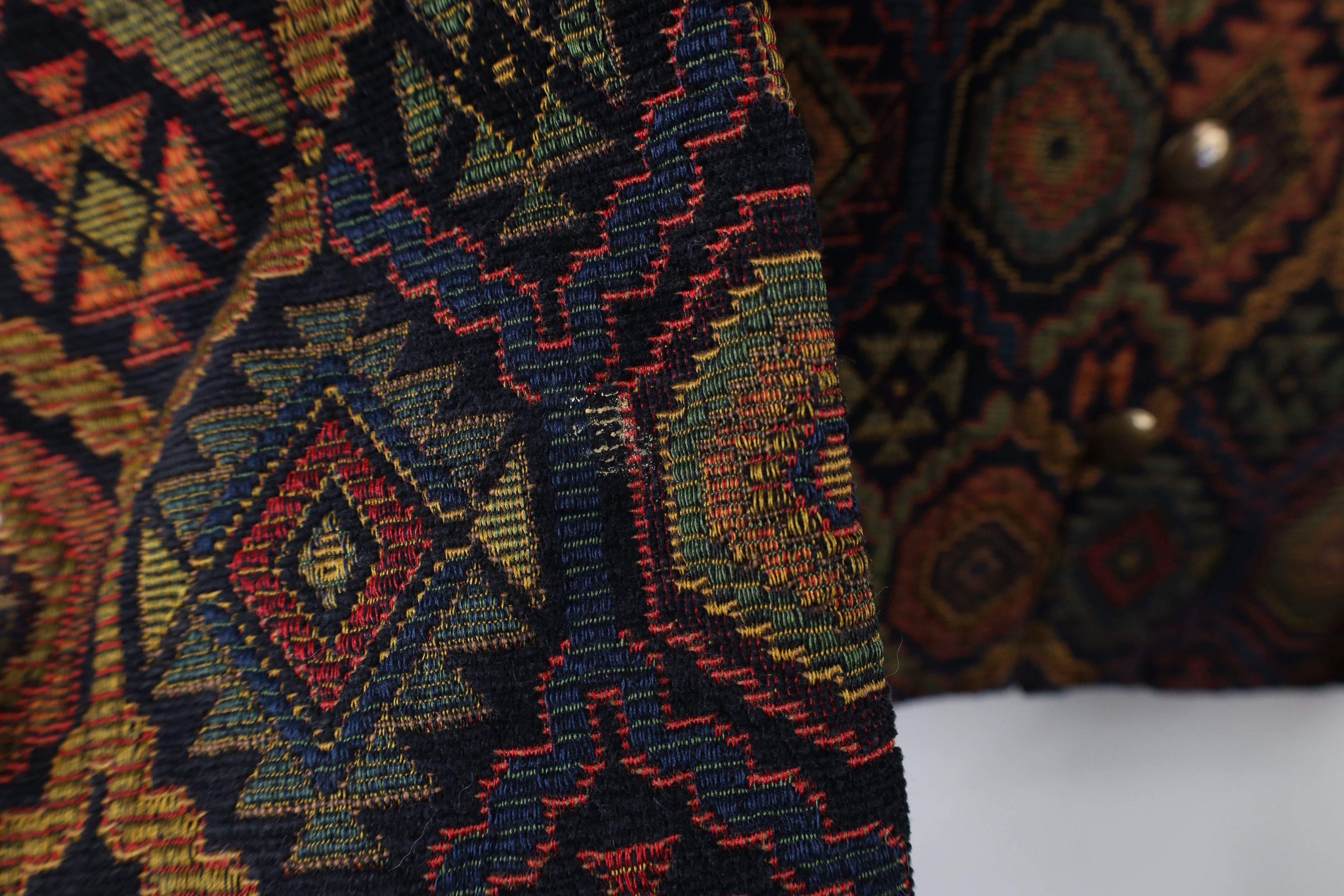 Vintage Vintage 90s Streetwear Geometric Tapestry Blazer Jacket USA Size S / US 4 / IT 40 - 4 Thumbnail