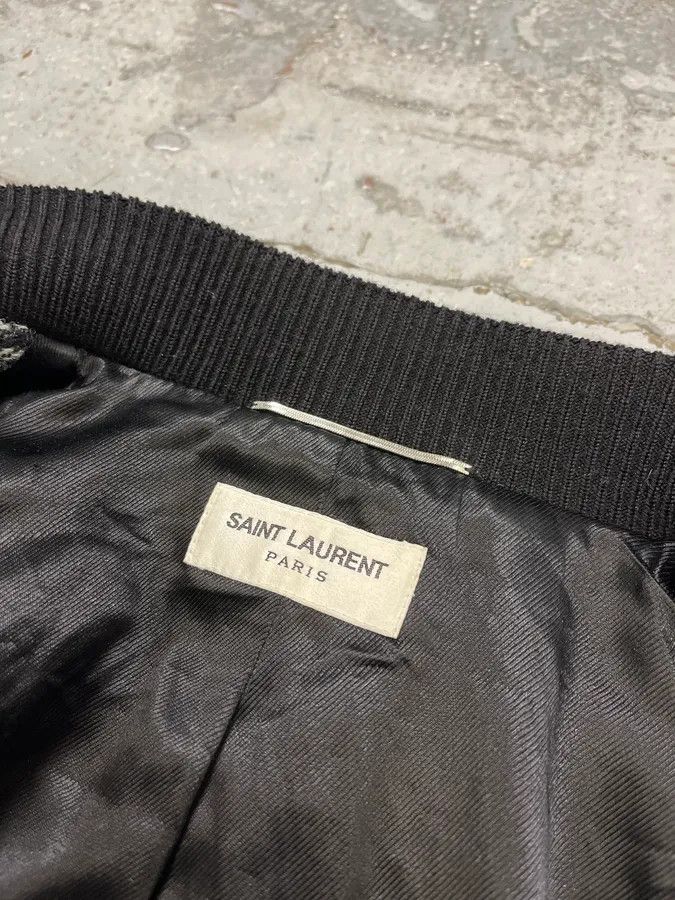 Saint Laurent Paris Saint Laurent Grey Wool Teddy Bomber Jacket Size US S / EU 44-46 / 1 - 8 Thumbnail