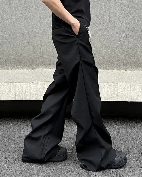 Japanese Brand × Vintage Outdoor retro cleanfit ruched pleated flared pants Size US 34 / EU 50 - 1 Thumbnail