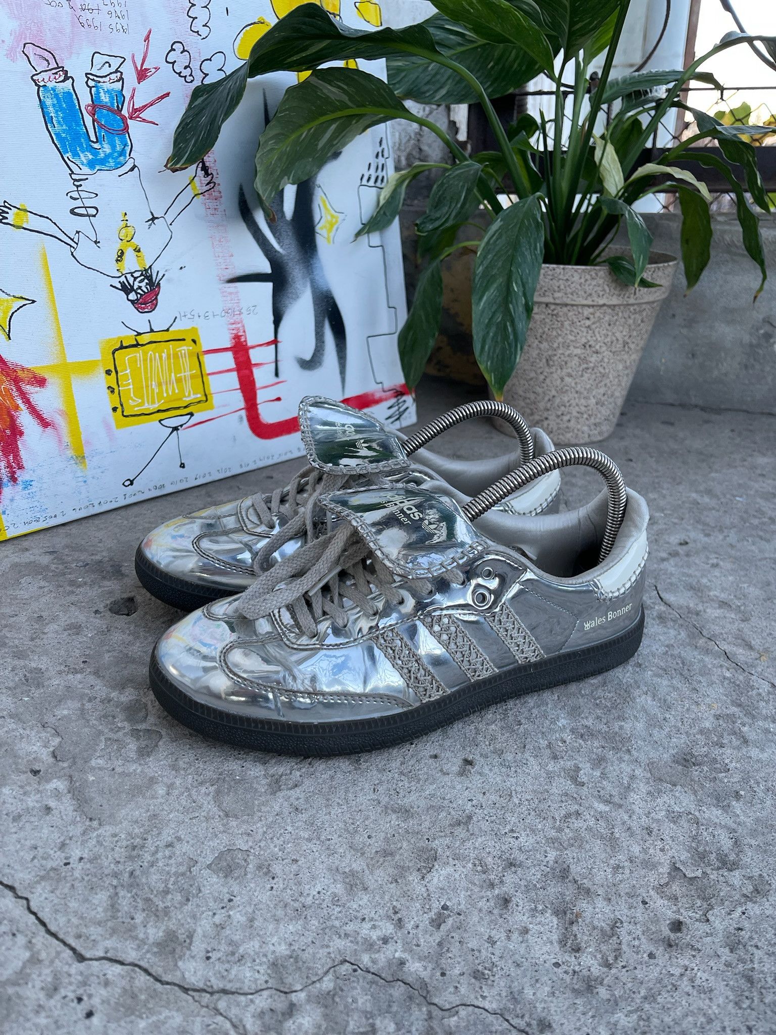 Adidas × Wales Bonner Adidas Wales Bonner Samba Silver Size US 8.5 / IT 38.5 - 3 Thumbnail